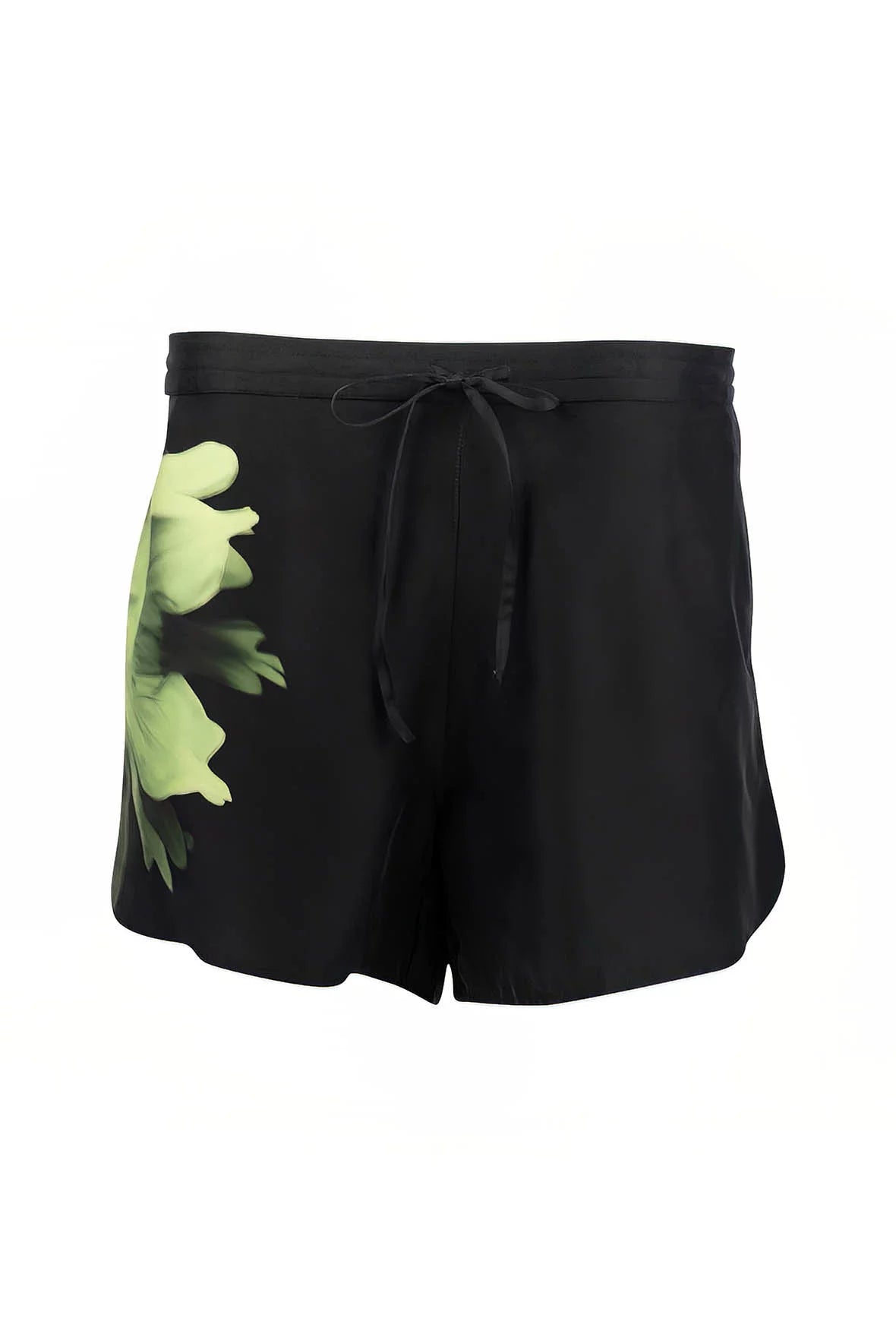 Silk Dreamscape Shorts Black Flower