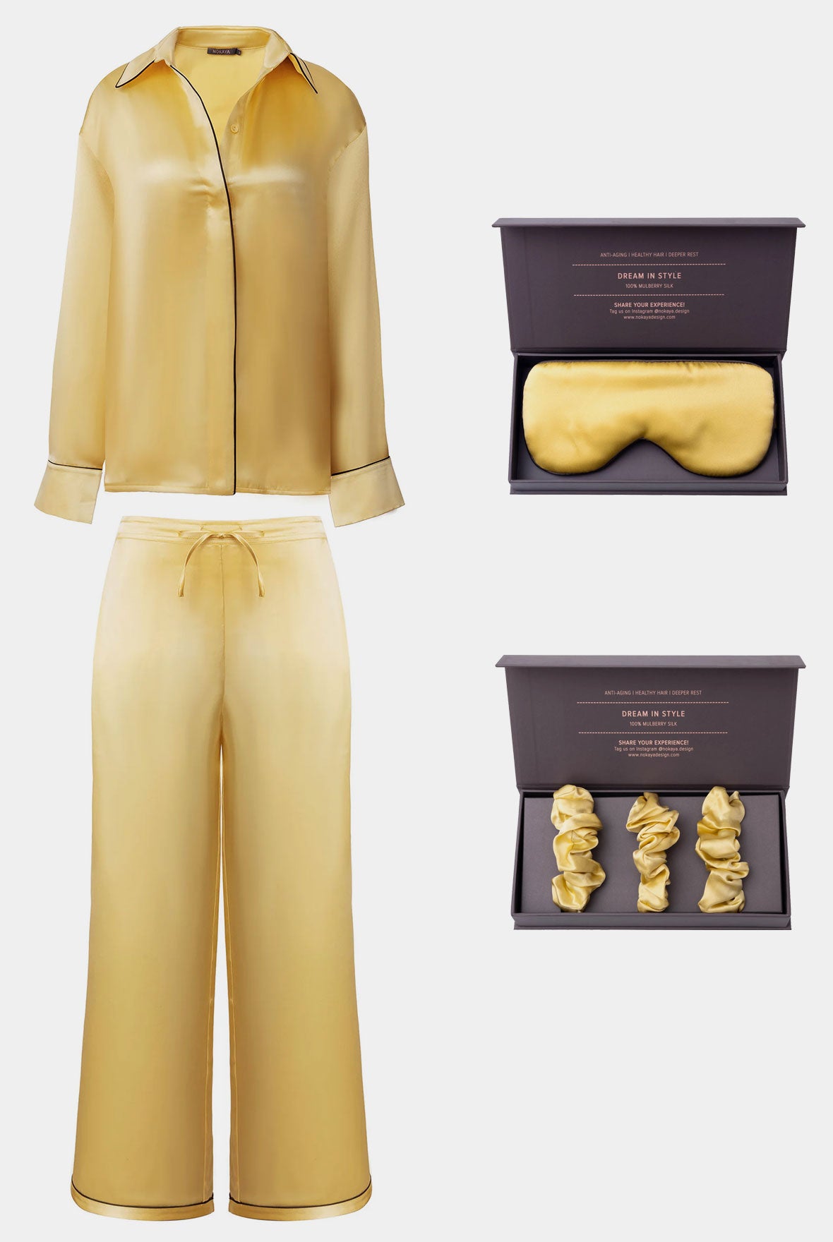 SILK LOUNGEWEAR GOLDEN BEAM BUNDLE