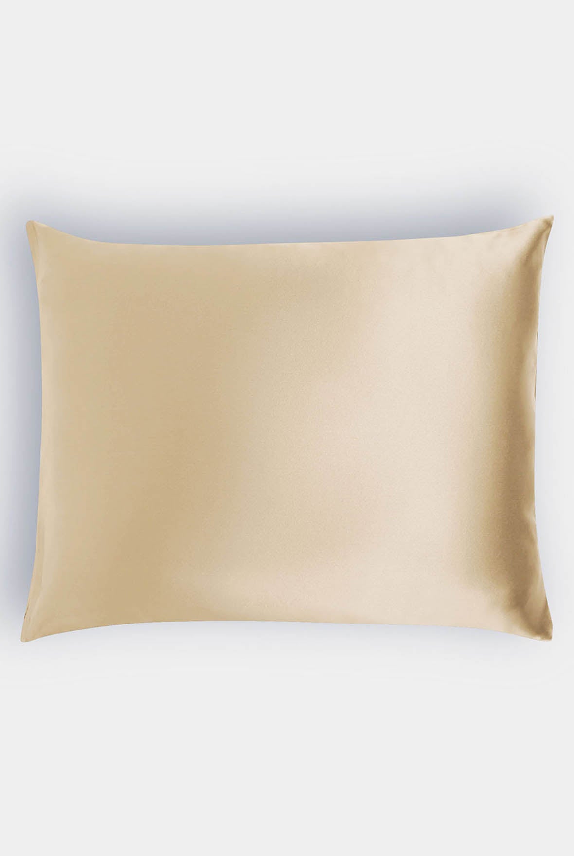 Silk Pillowcase Caramel Nokaya on a grey background.