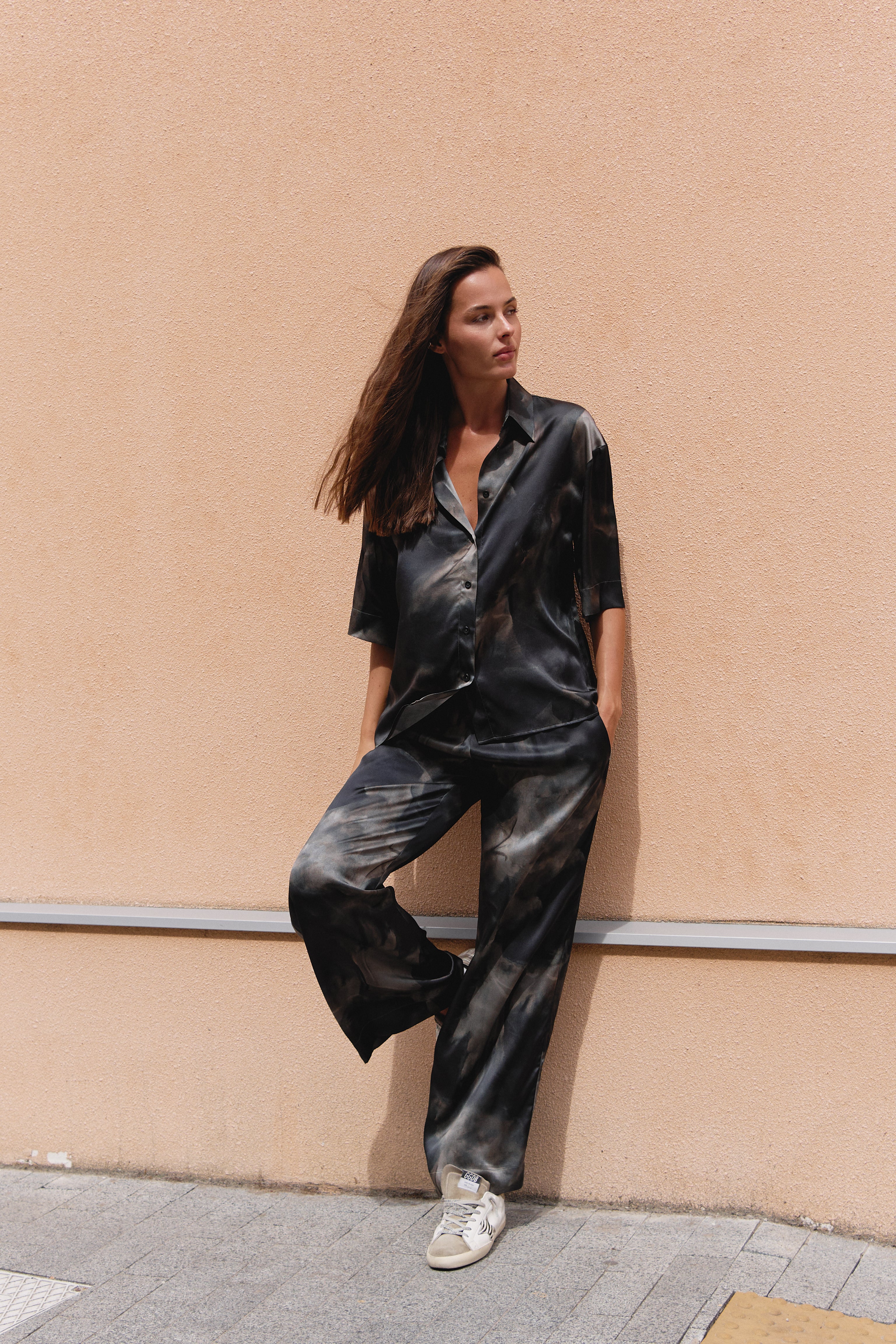 Black Silk Trousers Mirage