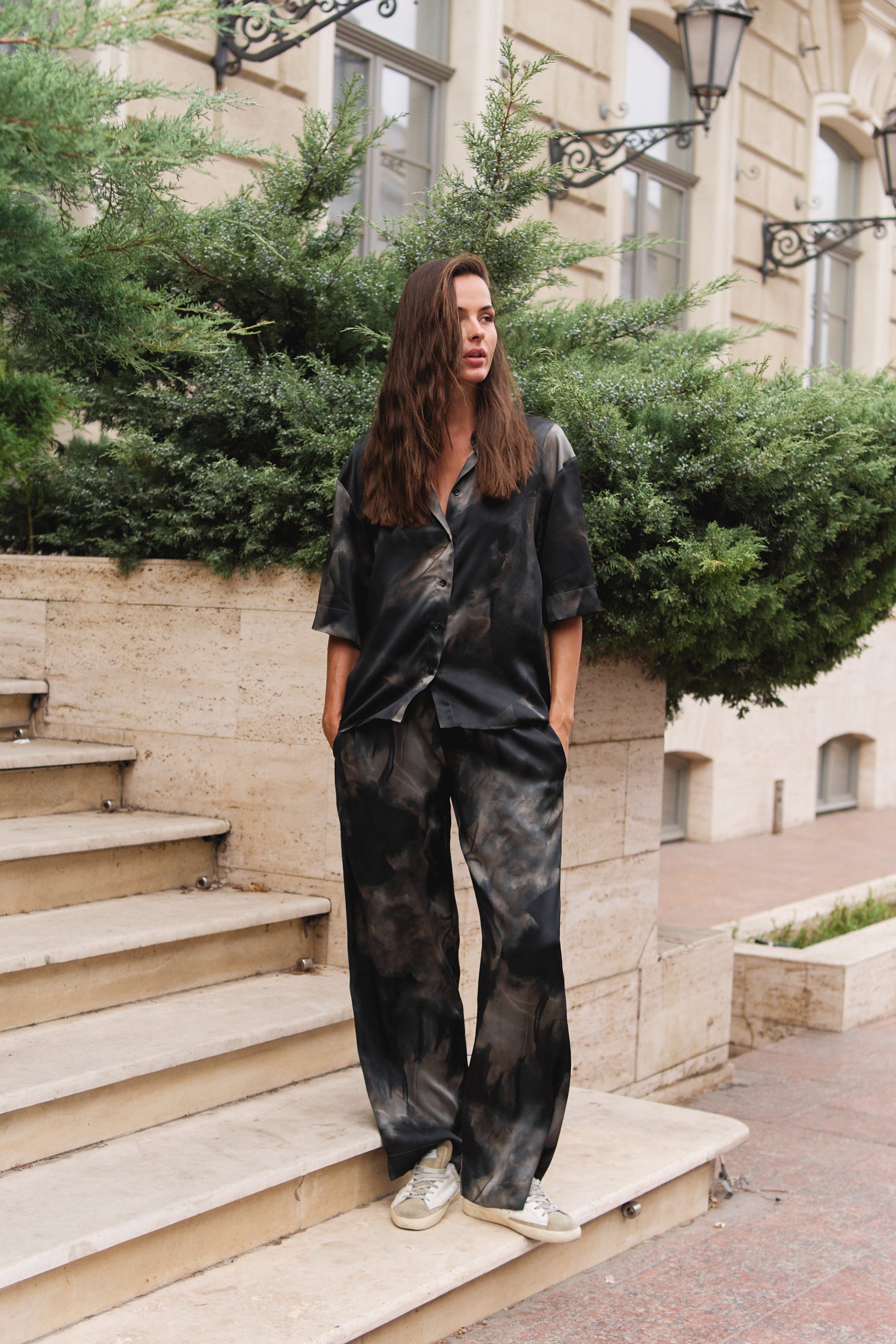 Black Silk Trousers Mirage