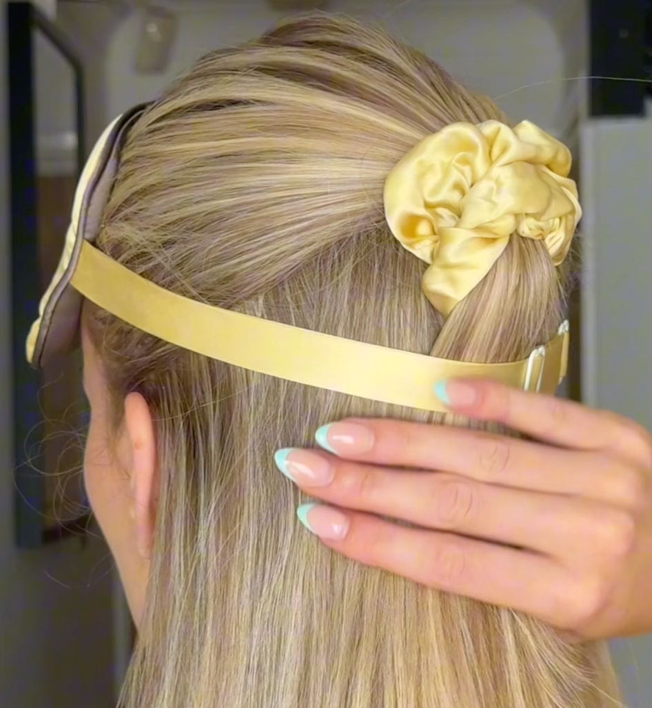 Large Silk Scrunchie Set Panna Cotta
