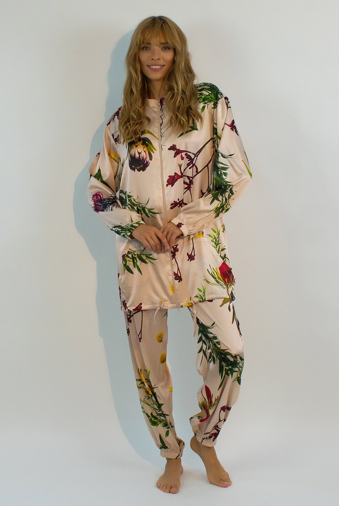 FLYING FLOWER Silk Bomber