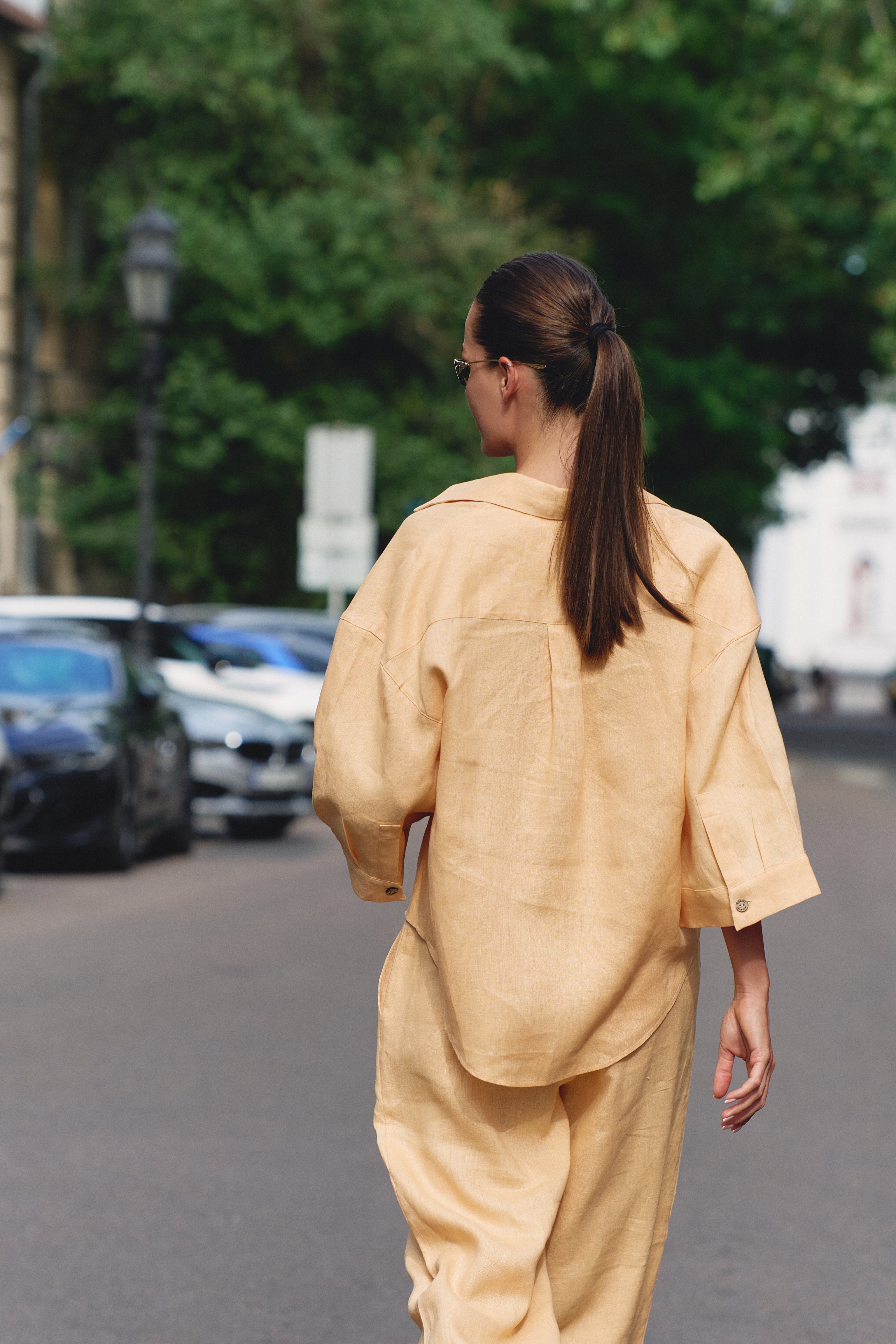 Peach Heavy Linen Shirt Perfect Days