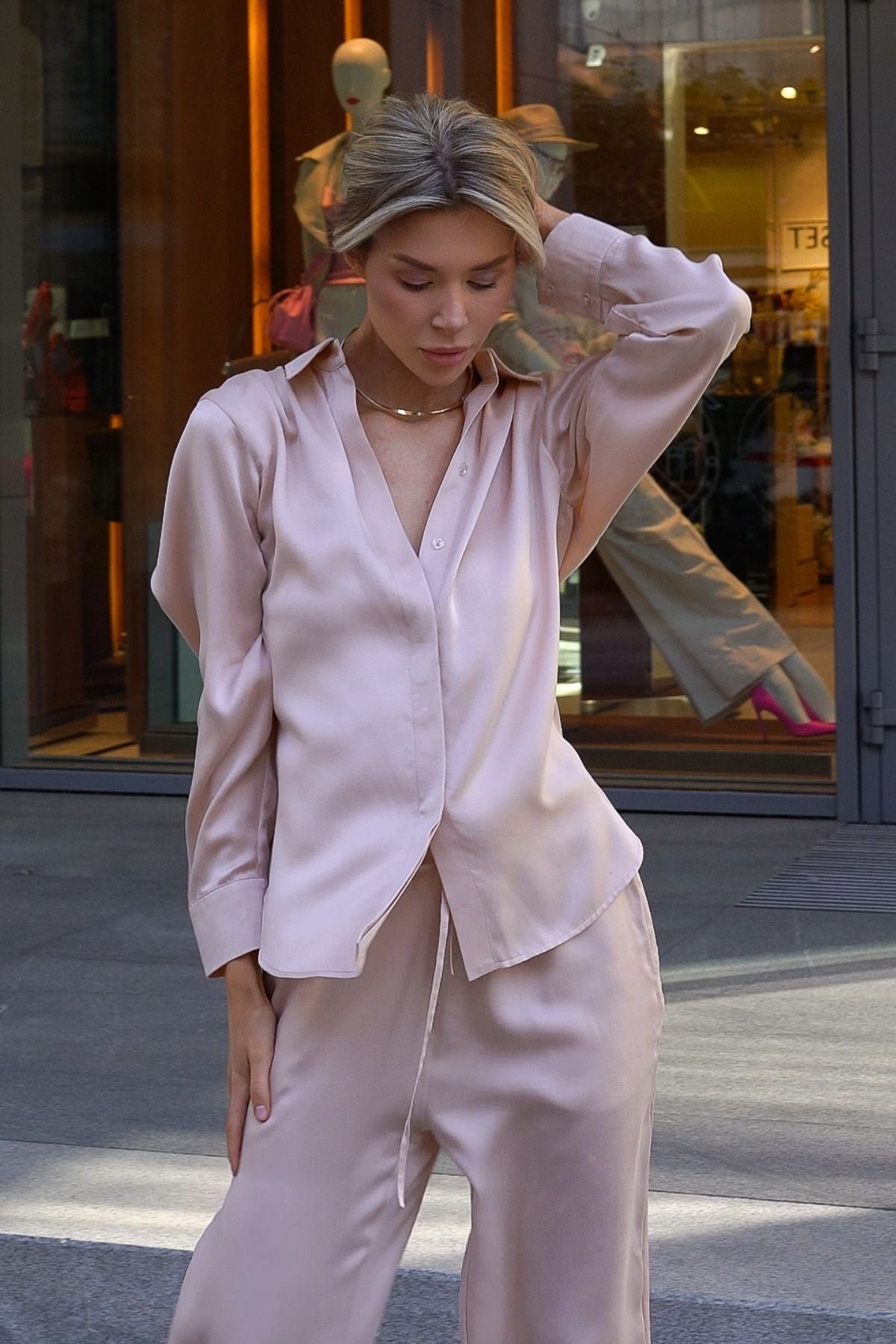Silk Dreamscape Pyjamas Transcendent Pink