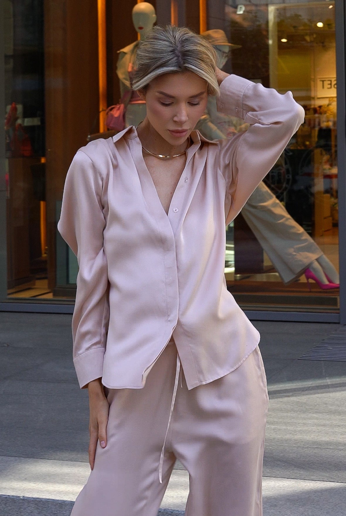 Silk Dreamscape Pants Transcendent Pink