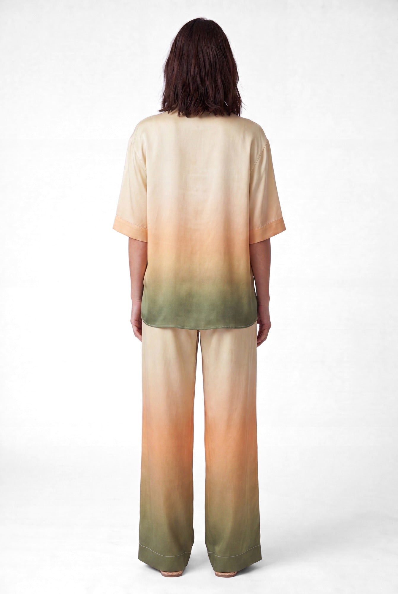 NOKAYA FlowState silk shirt, back view
