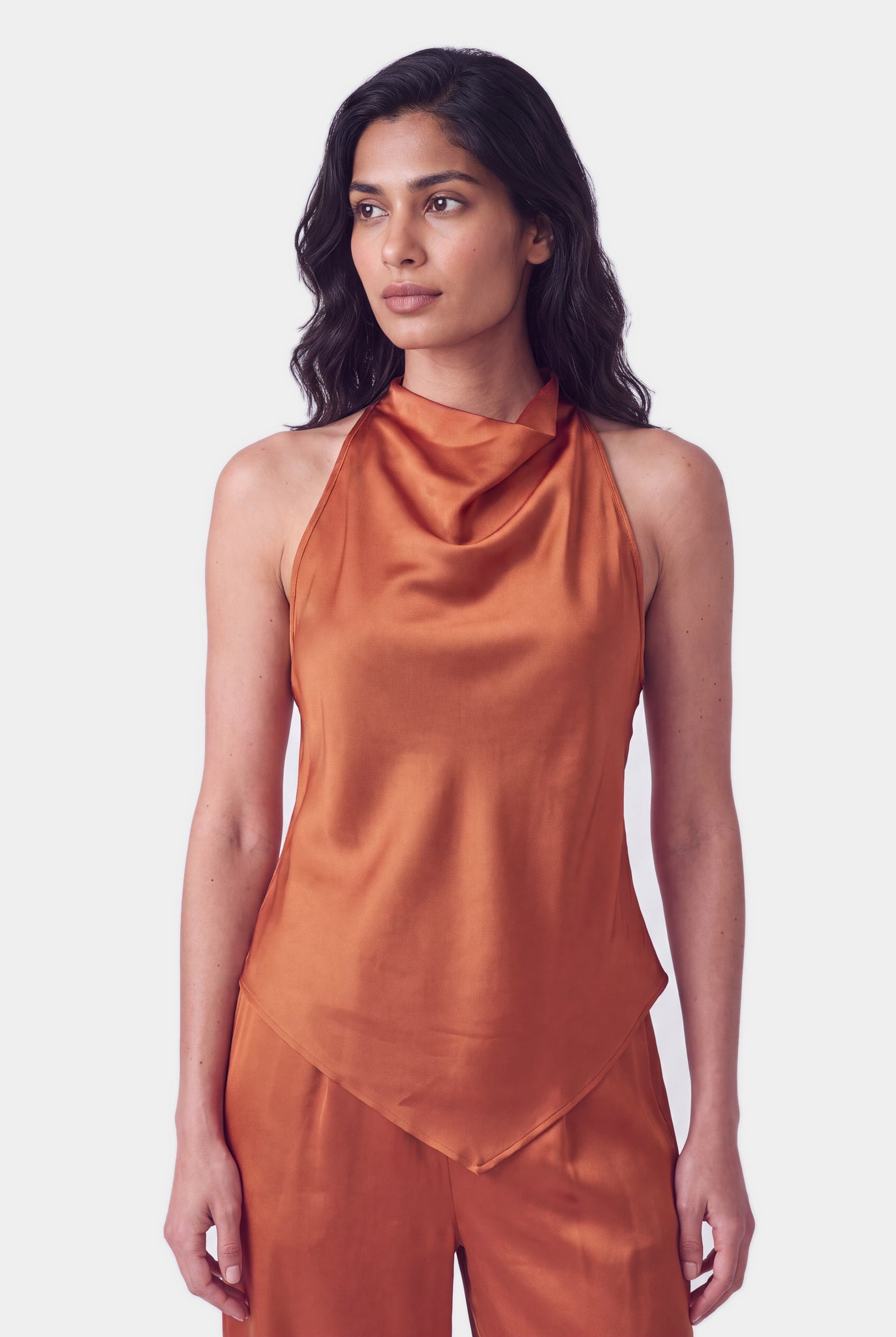 Amber Silk Halter Top The Lady