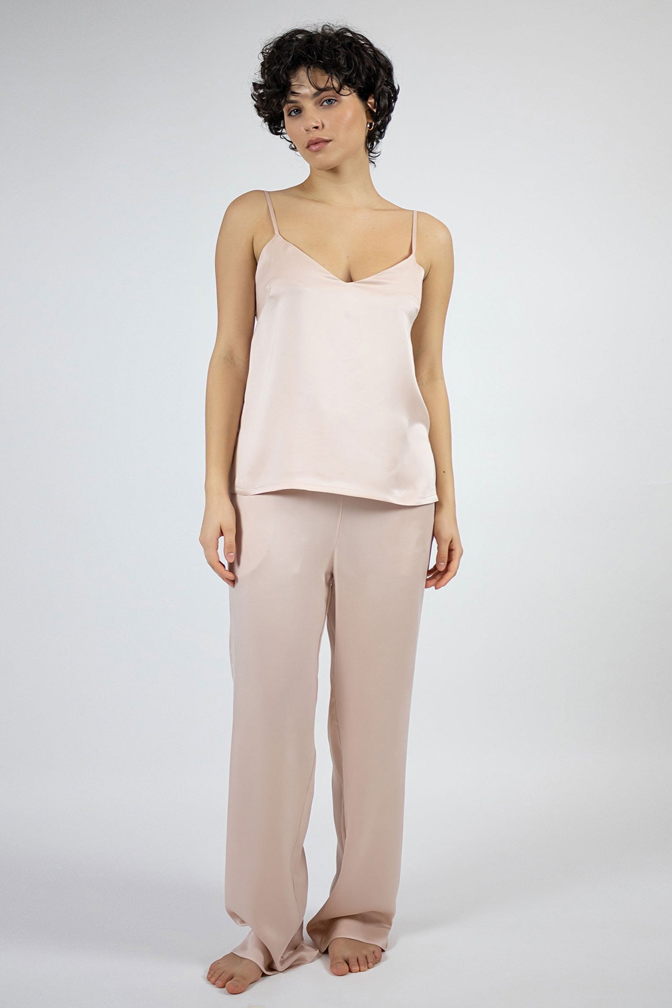 Transcendent Pink Silk Pants