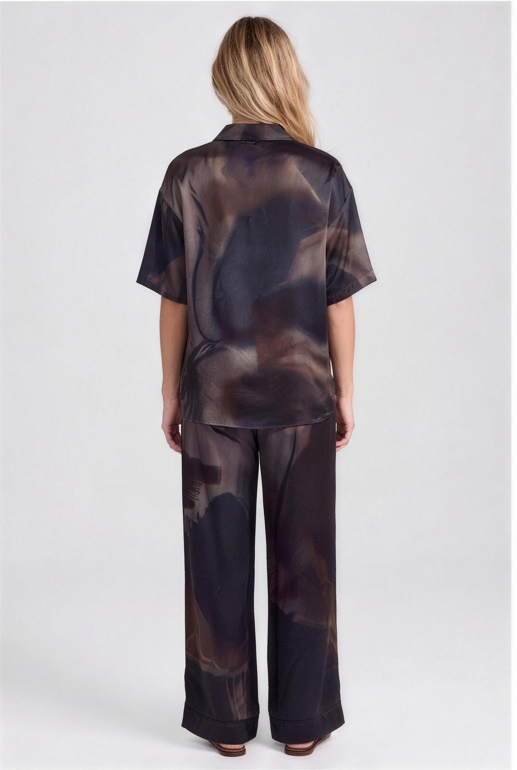 NOKAYA Mirage silk co-ord, back