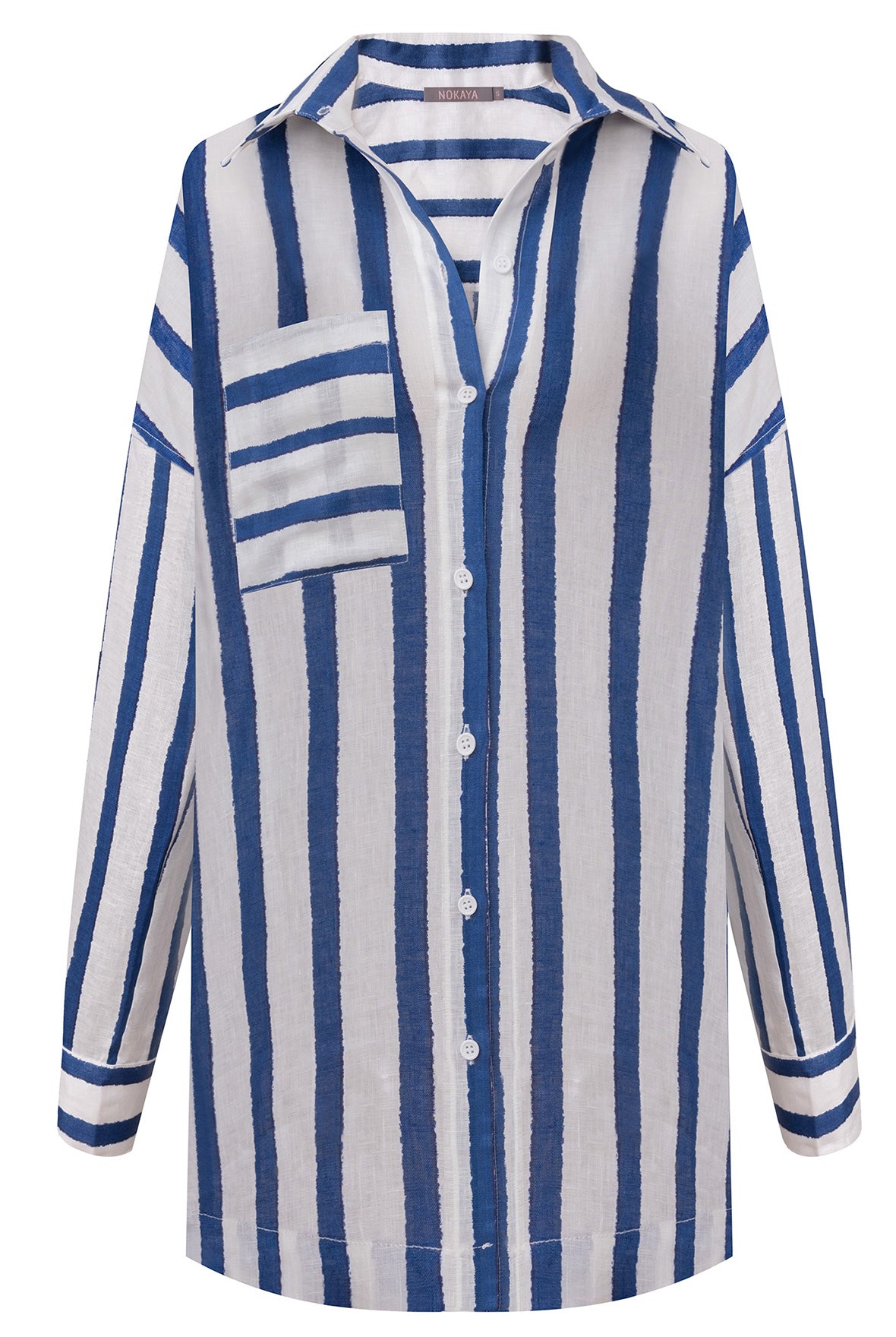Linen Spirit Shirt Nautical Print