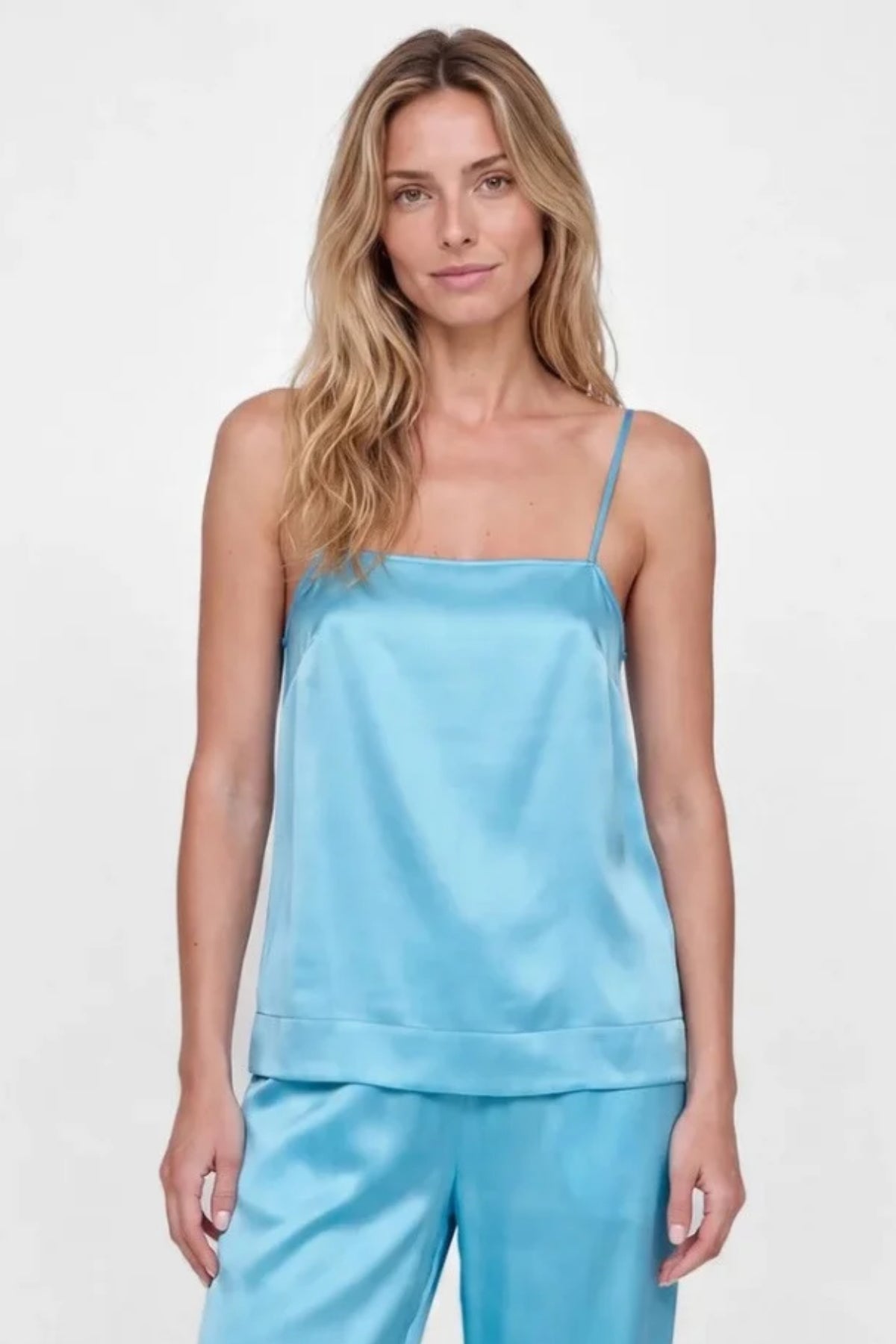 Blue Silk Camisole The Lady