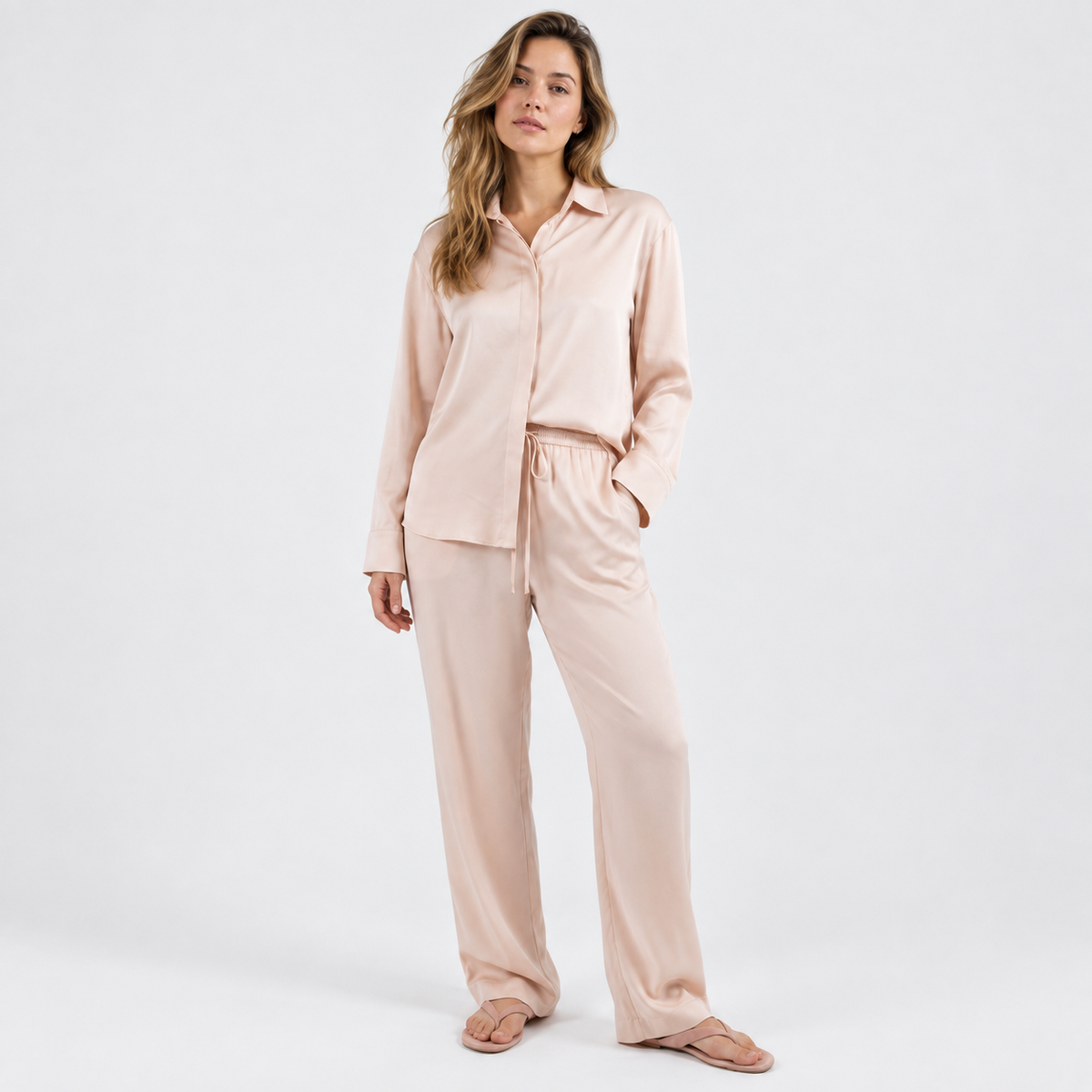 Pink Silk Trousers Transcendent Pink
