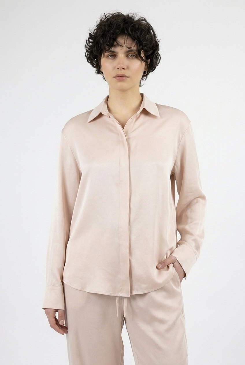 Silk Dreamscape Shirt Transcendent Pink