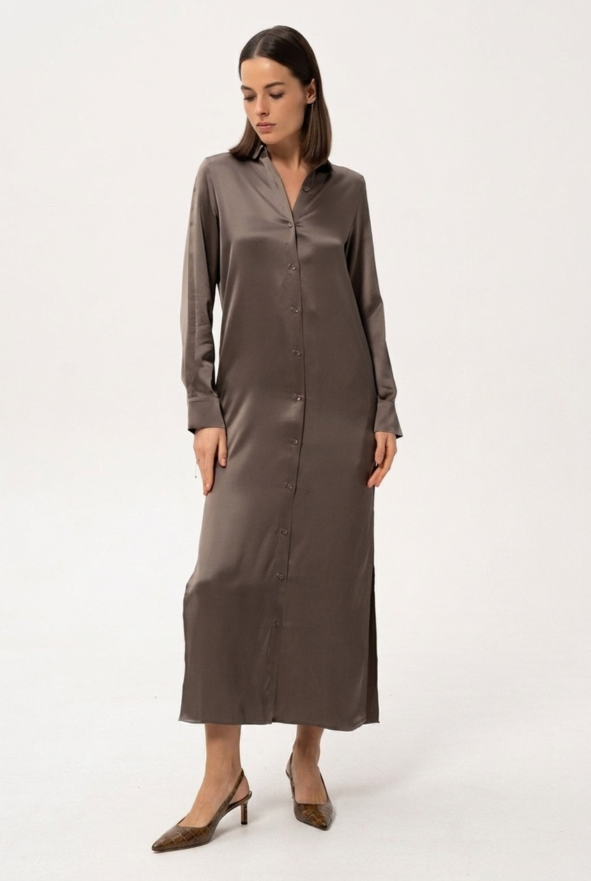 Silk Shirt Dress The Lady