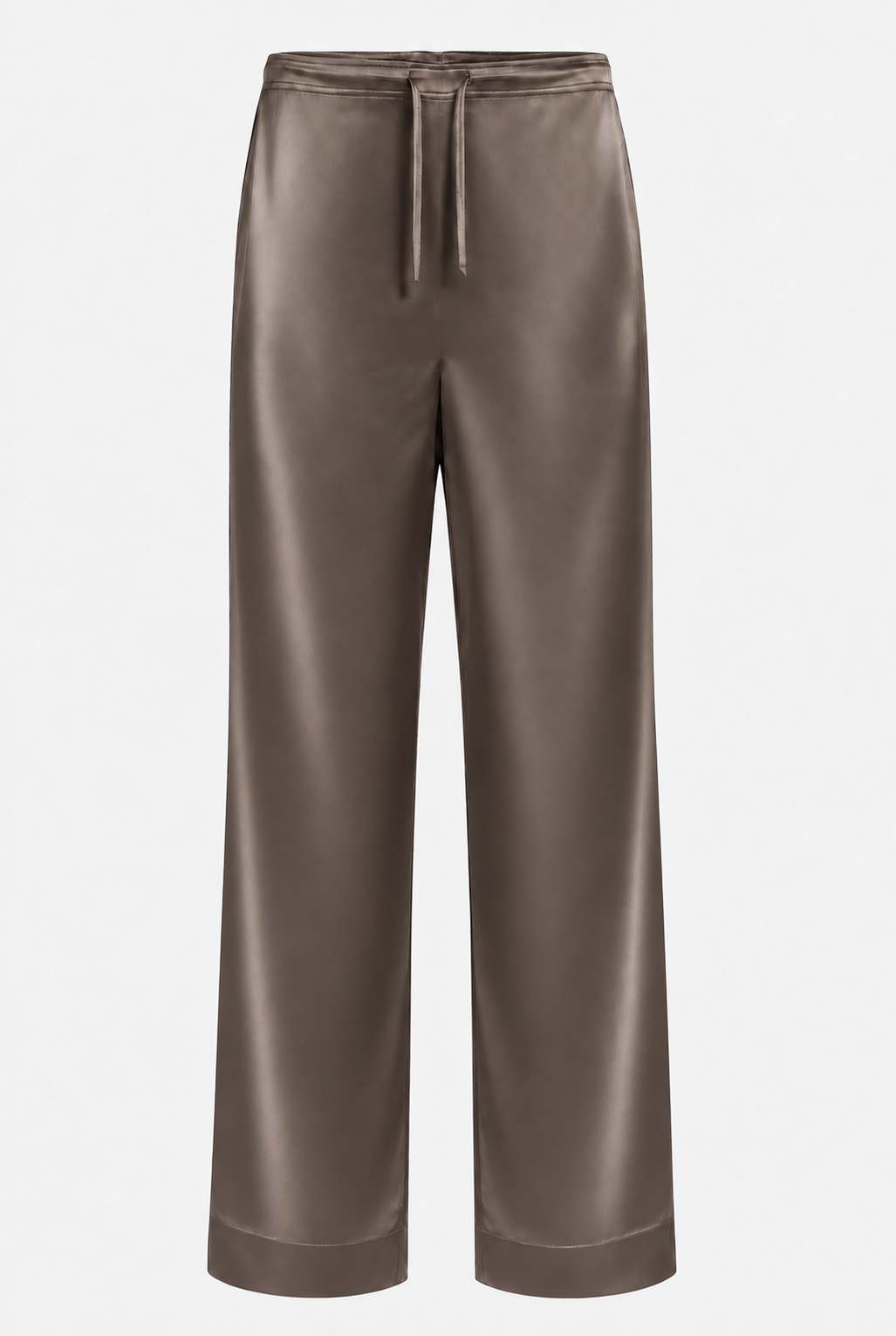 The Lady Silk Trousers Future Brown