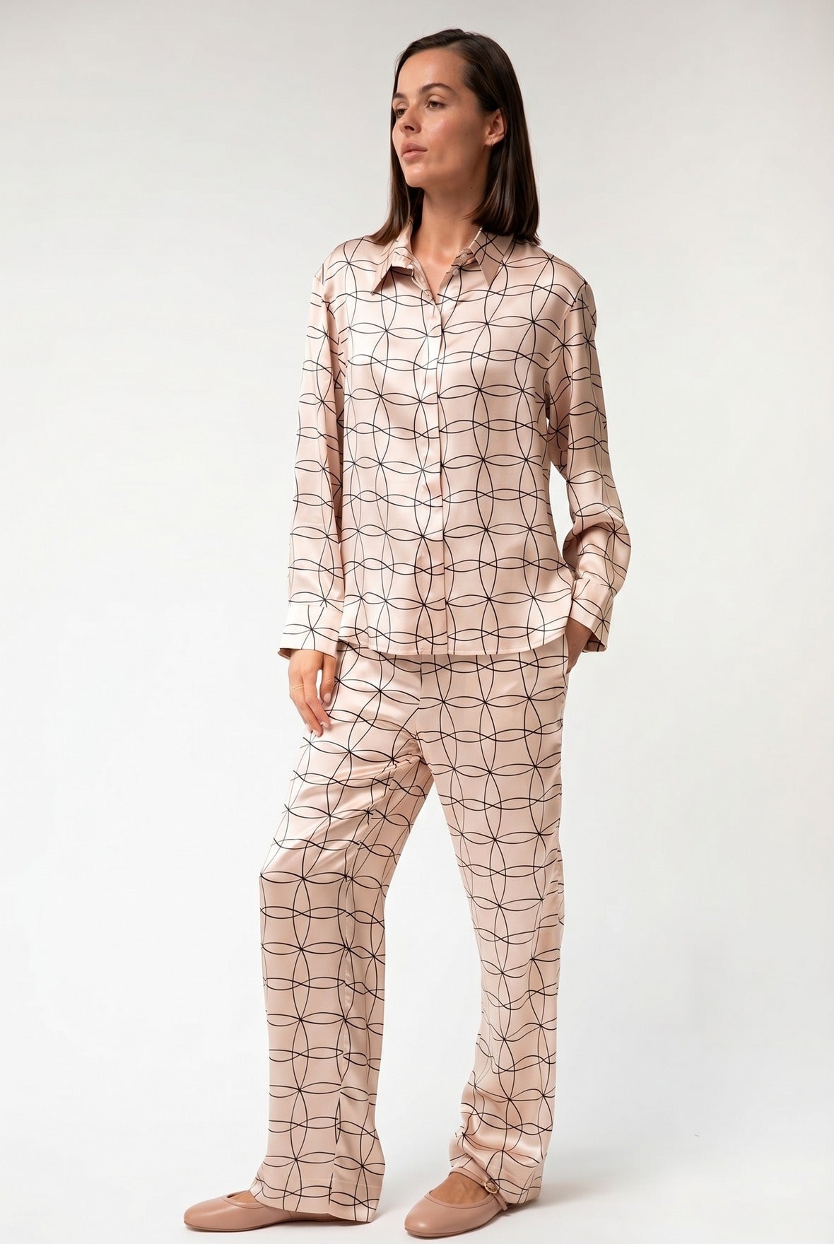 SILK PYJAMAS Pink Neo Geo