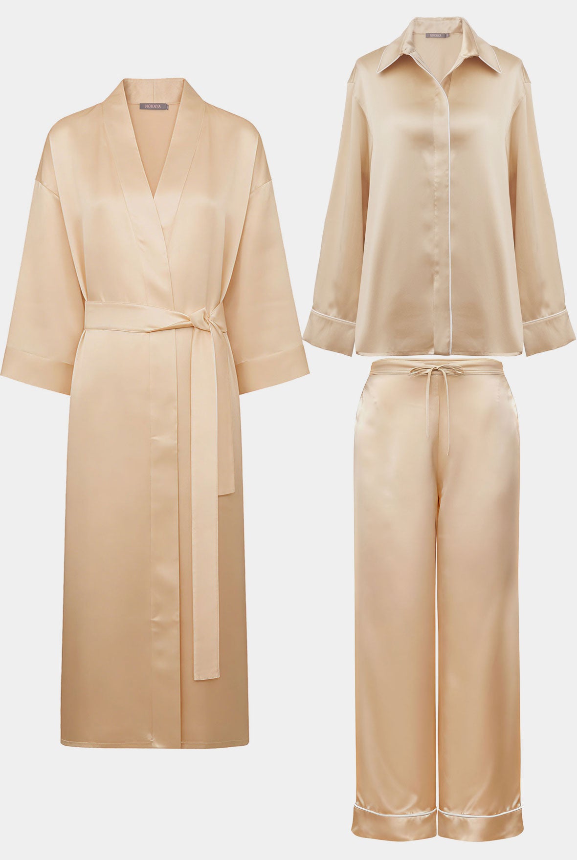 Silk Loungewear Caramel Bundle