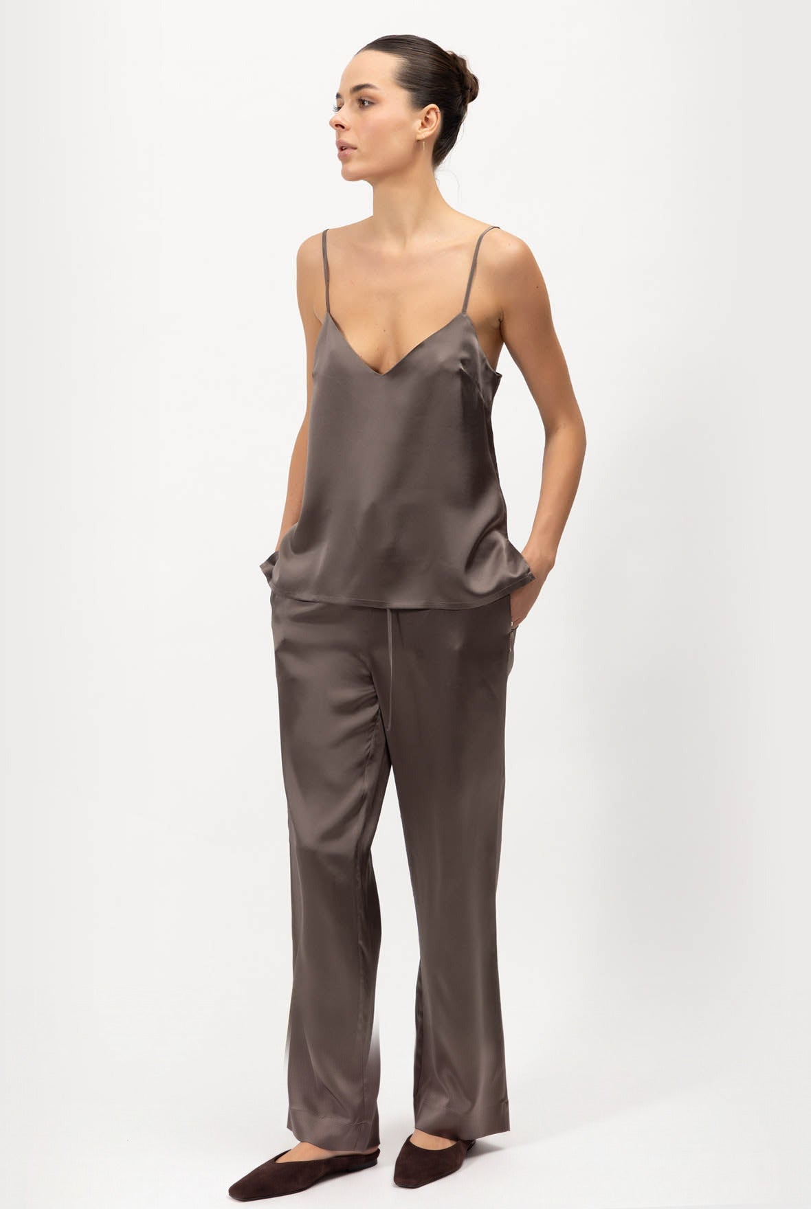Brown Silk Camisole The Lady