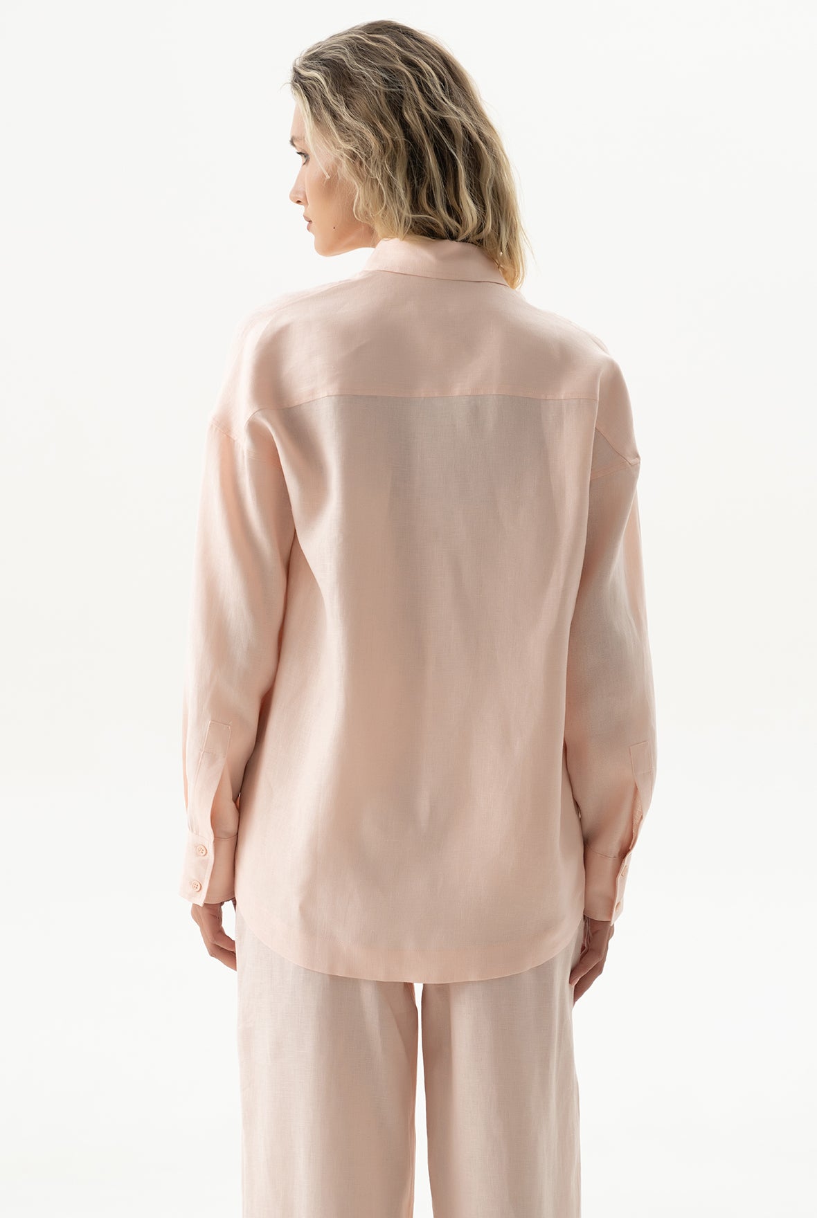 Linen Spirit Shirt Peach Powder