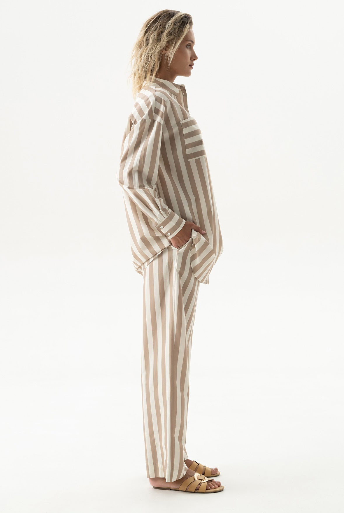 Silk Cotton Shirt Oat Milk