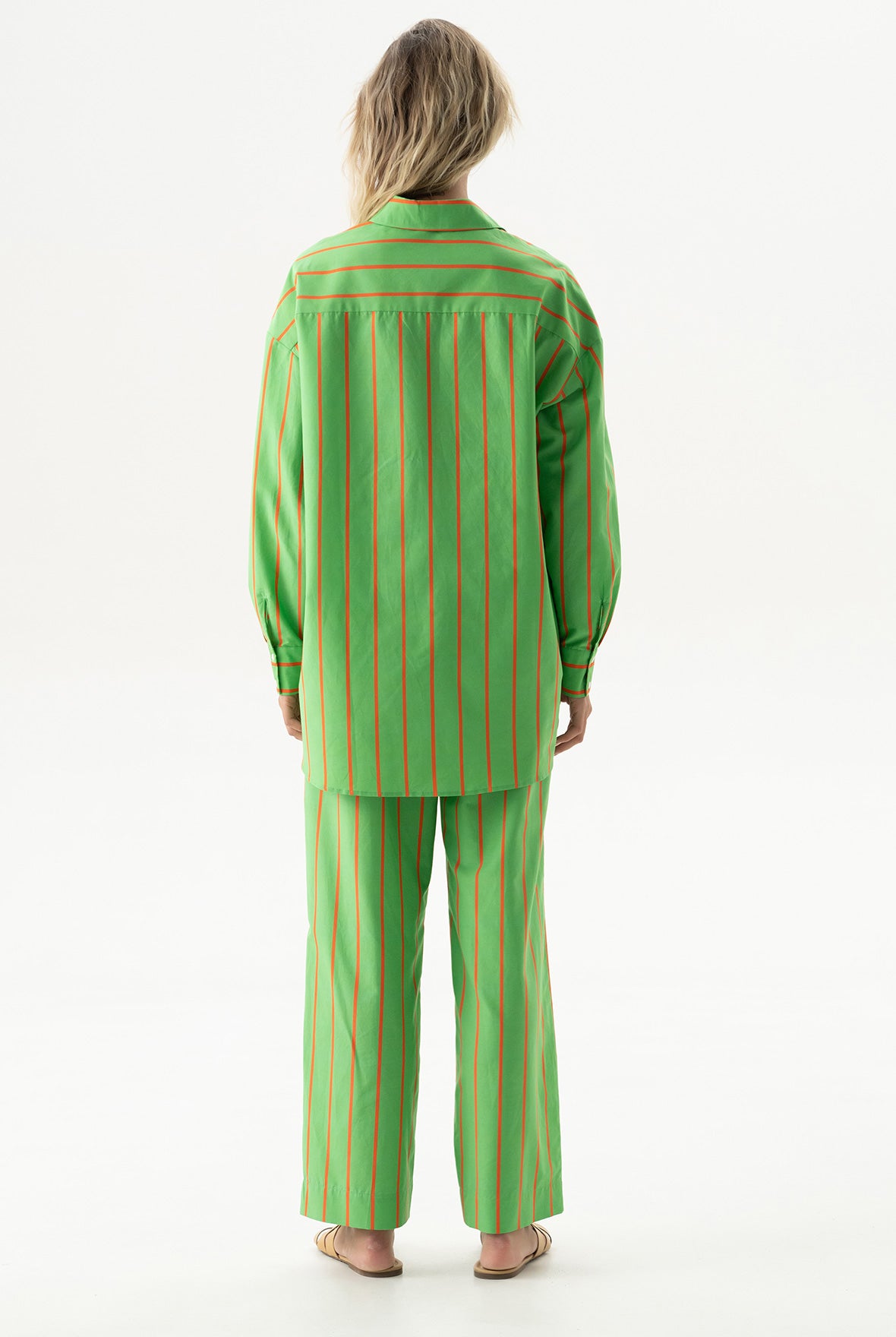 Silk Cotton Shirt Retro Green