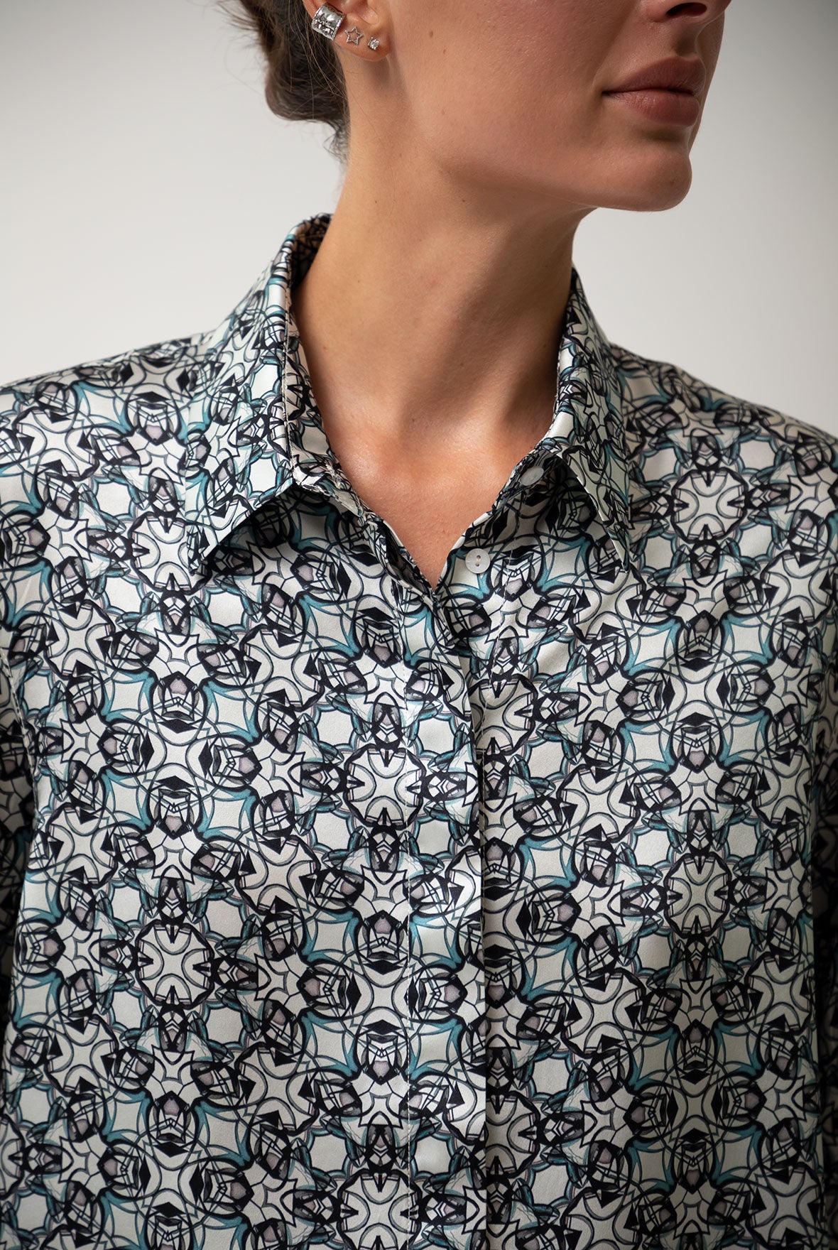 SILK PYJAMAS Black Crystal Neo Geo