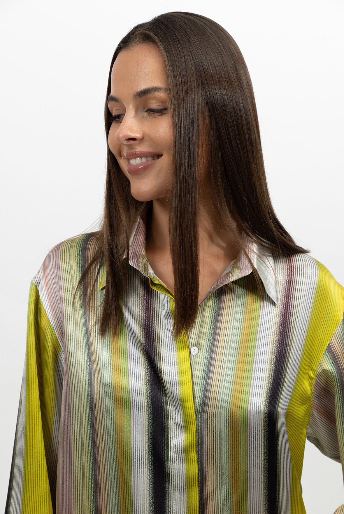 Art Stripes Silk Shirt