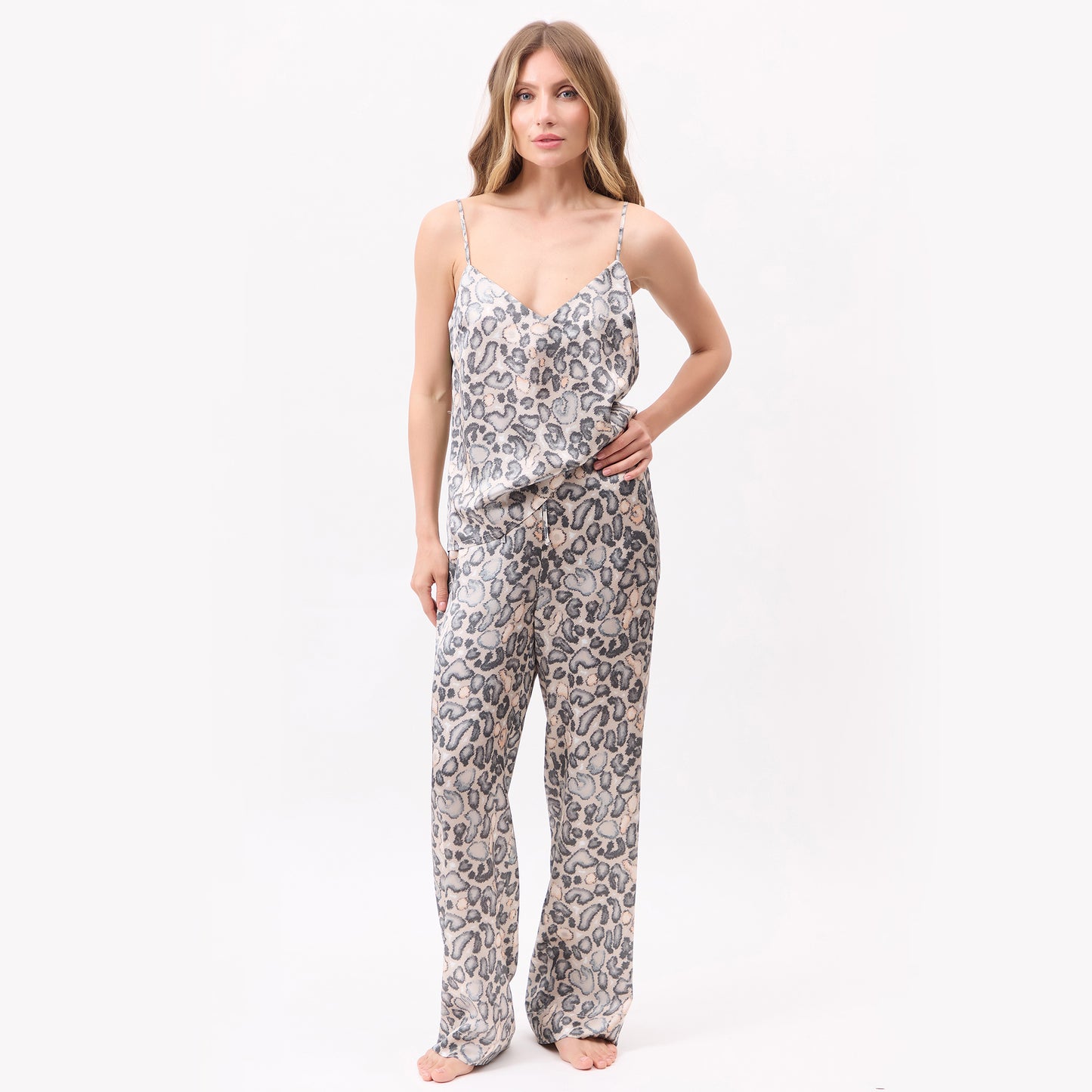 Silk Pants Animal Print