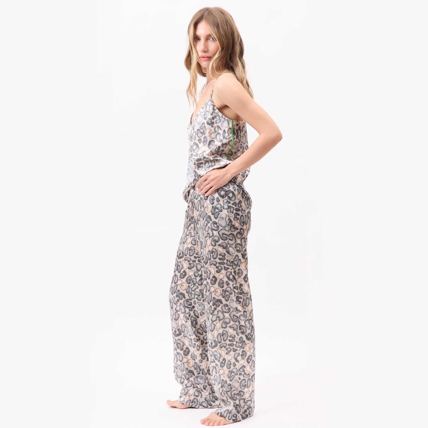 Silk Pants Animal Print