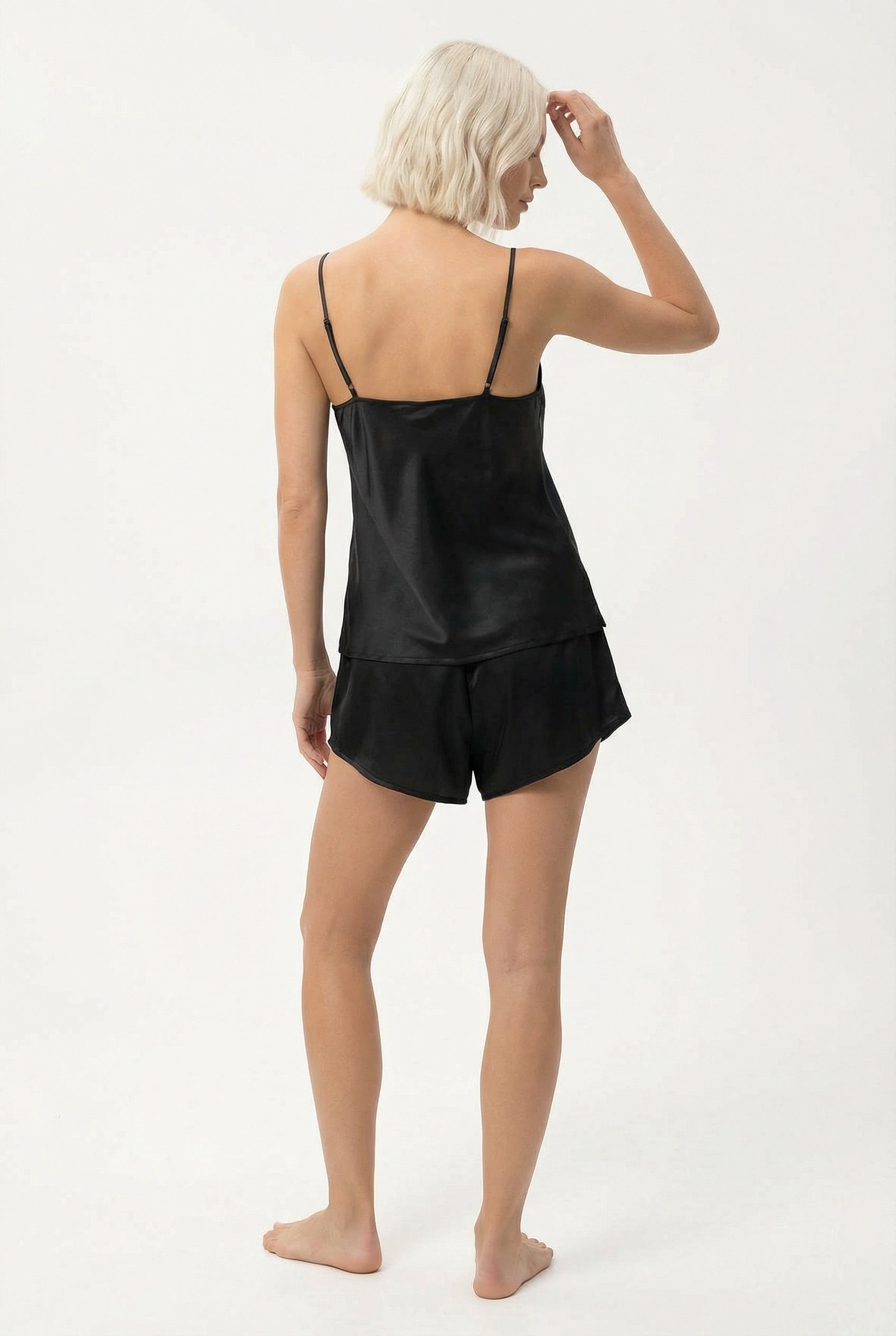 The Lady Silk Camisole Crystal Black