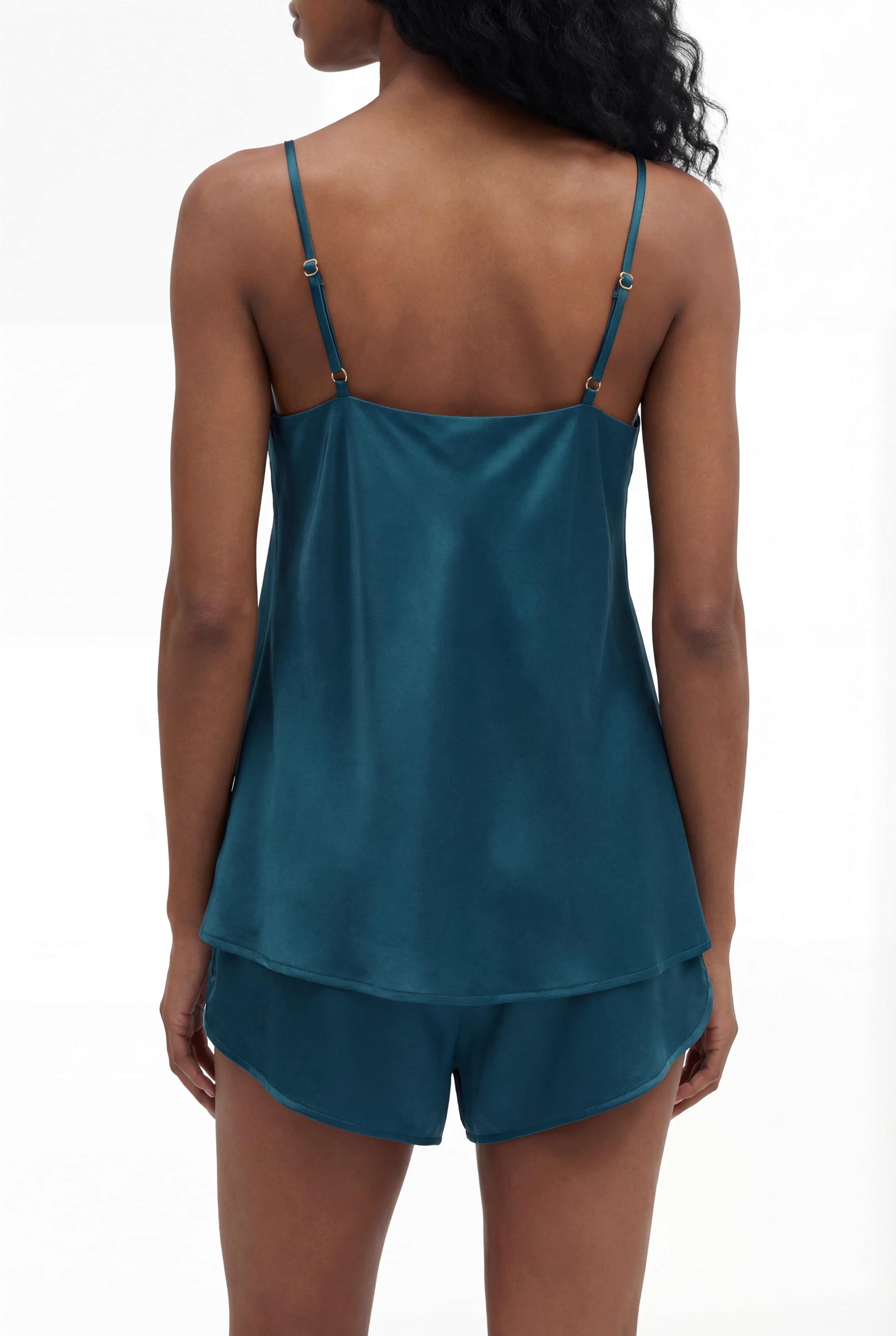 The Lady Silk Camisole Teal Eclipse