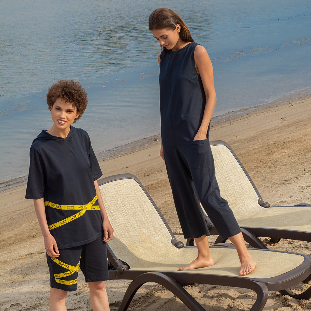 NOKAYA HIGH VIBE 211201 hoody with shorts and jumpsuit for lounge time