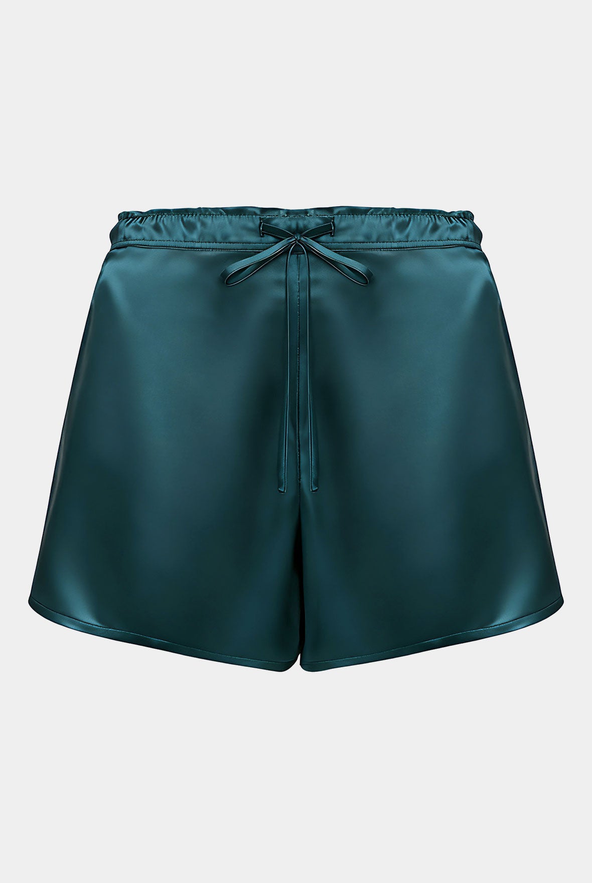The Lady Silk Shorts Teal Eclipse