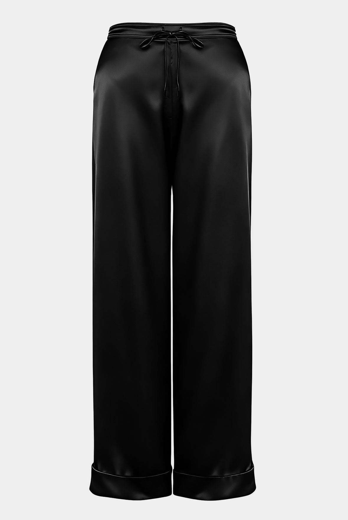 The Lady Silk Pants Crystal Black