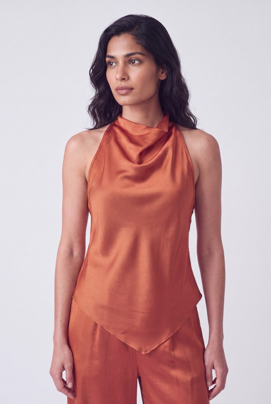 Amber Silk Halter Top The Lady
