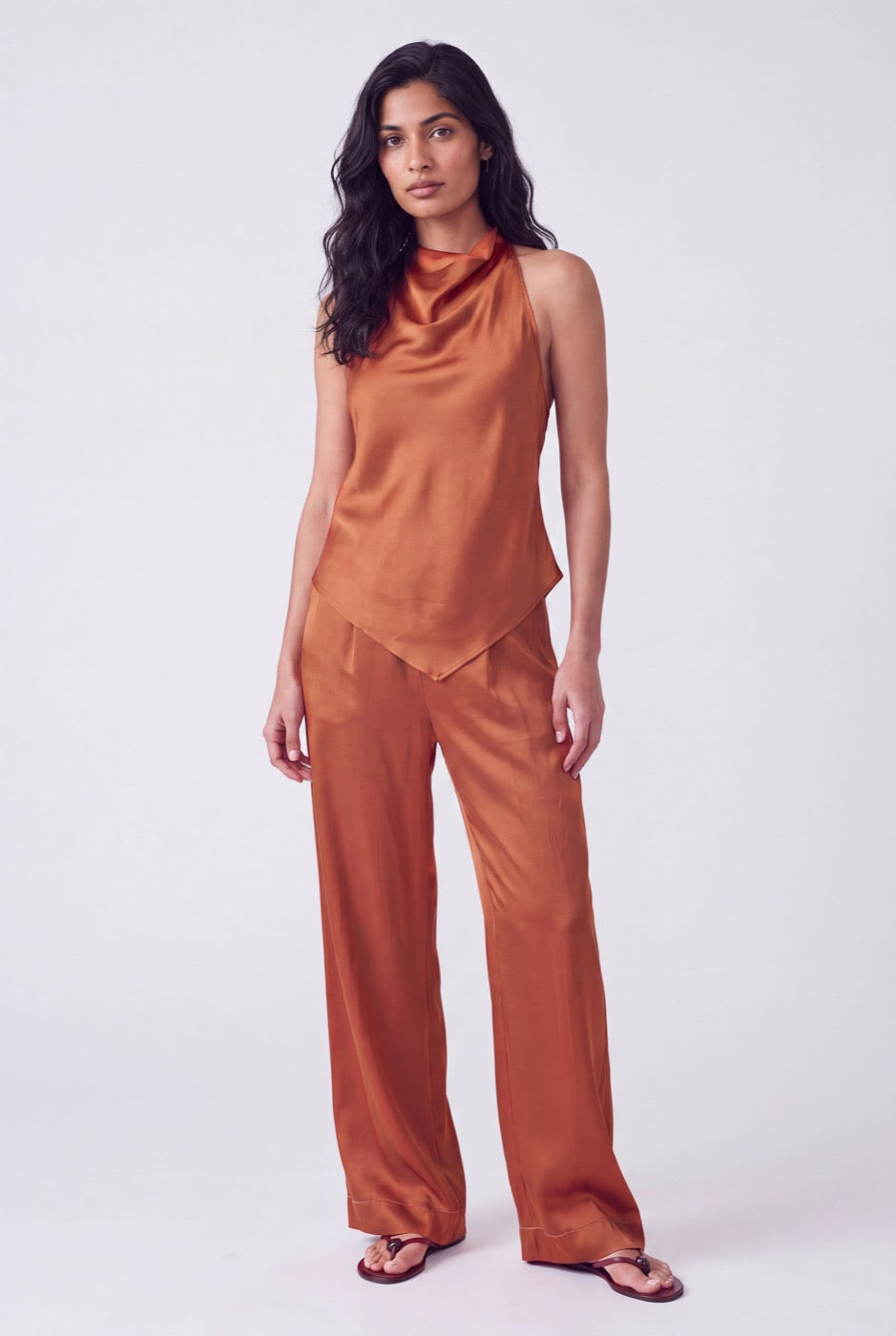 Amber Silk Halter Top The Lady