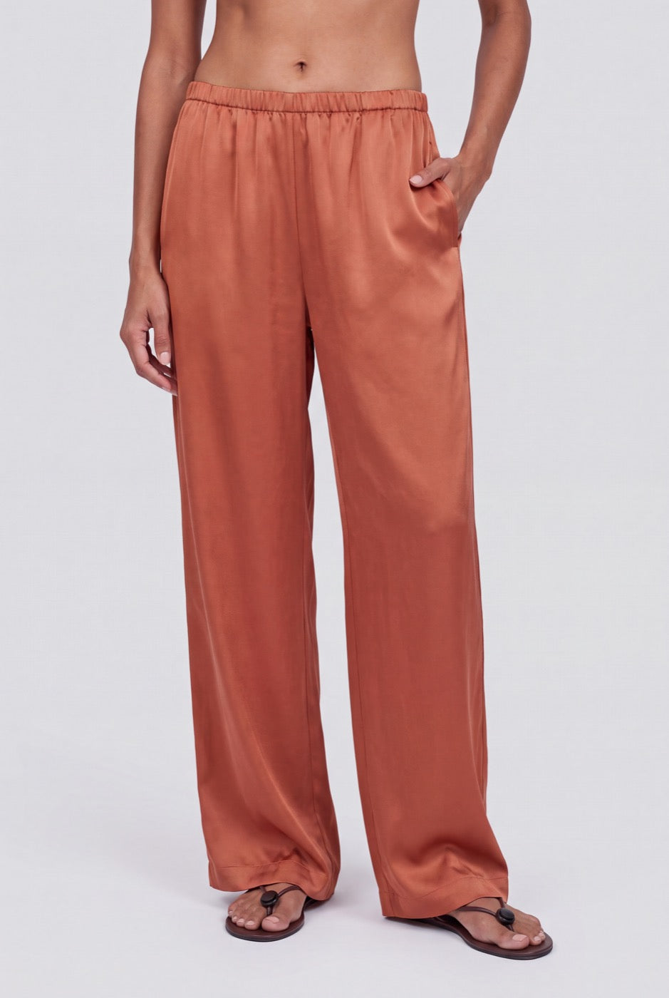 Amber Silk Trousers The Lady