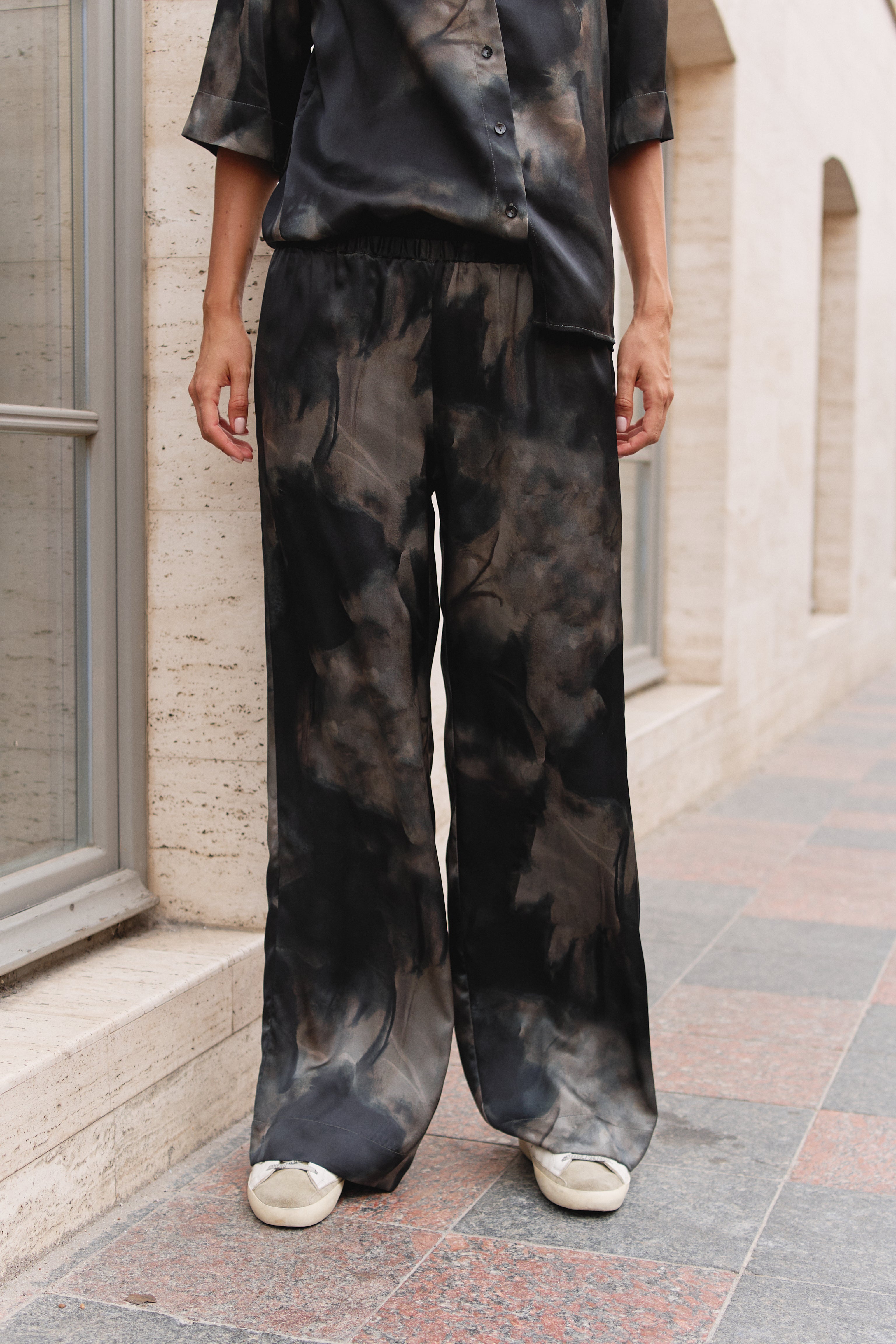 Black Silk Trousers Mirage