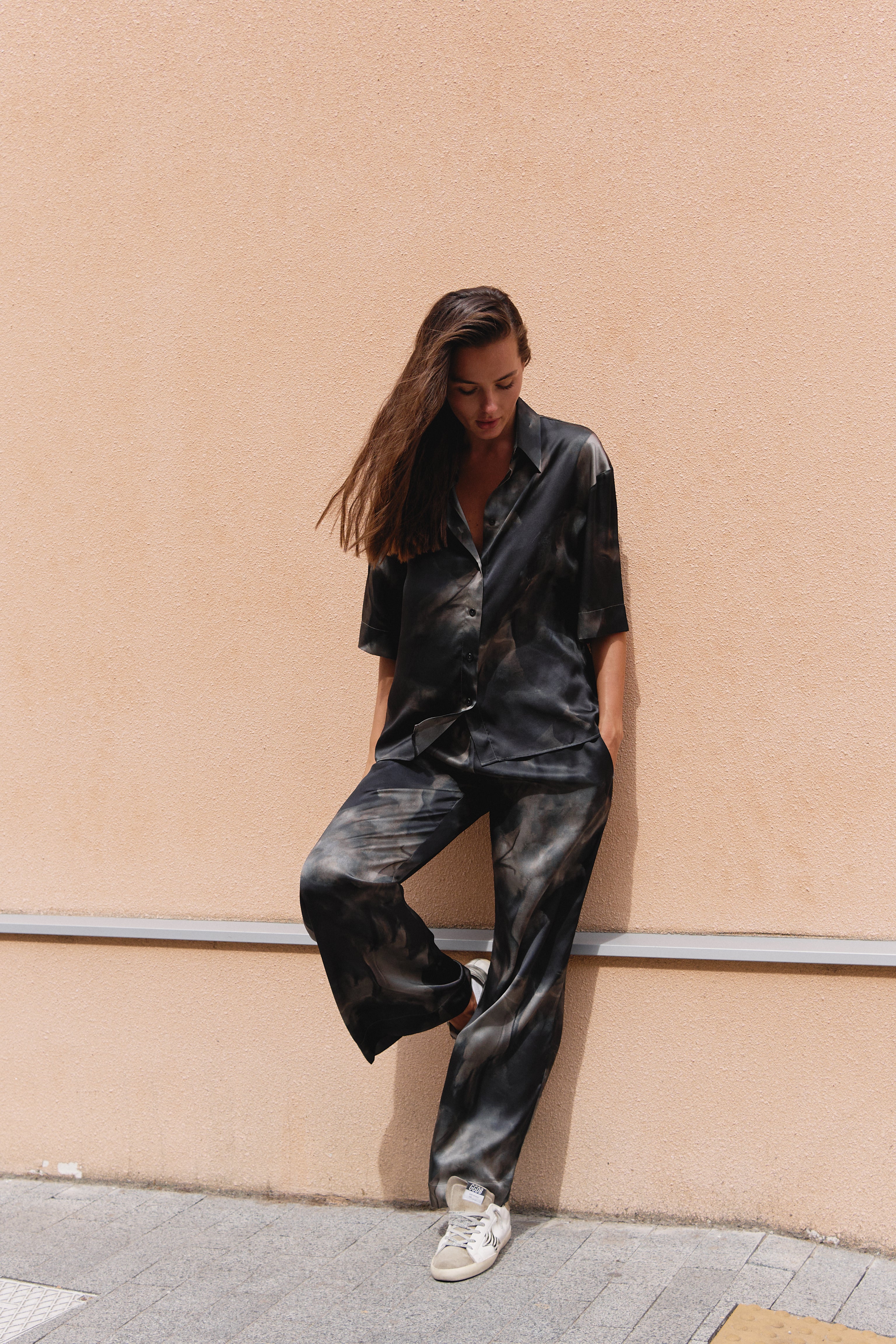 Black Silk Shirt Mirage