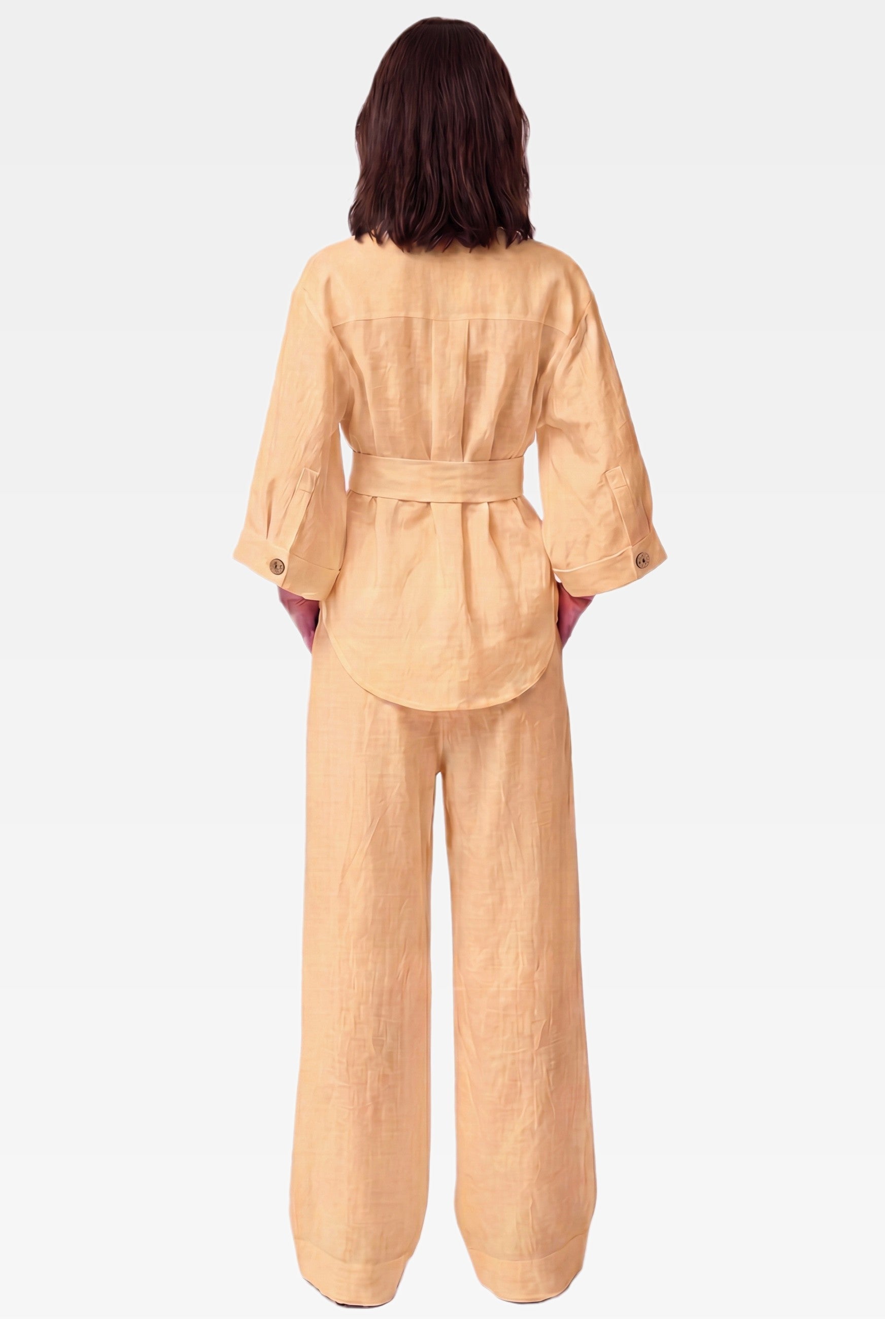 NOKAYA Peach Heavy Linen Perfect Days back
