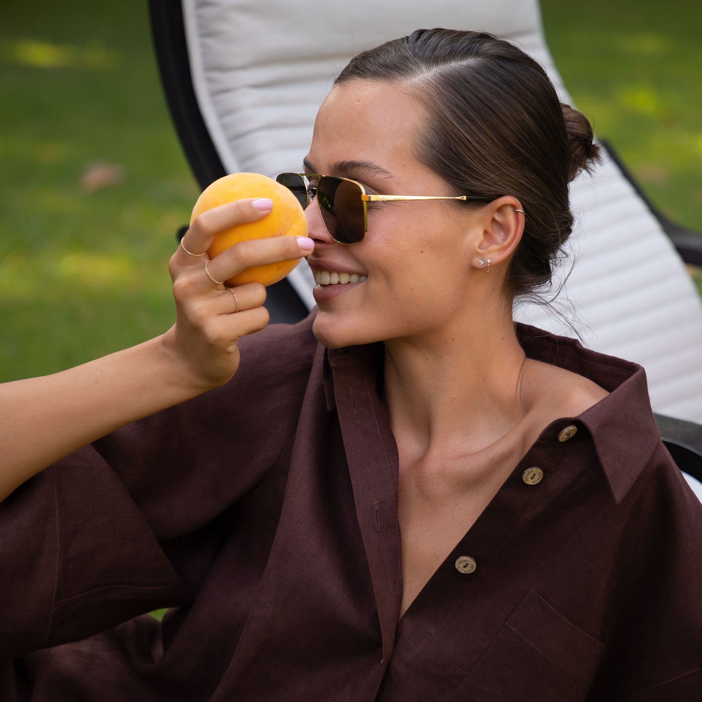 Brown Heavy Linen Shirt Perfect Days