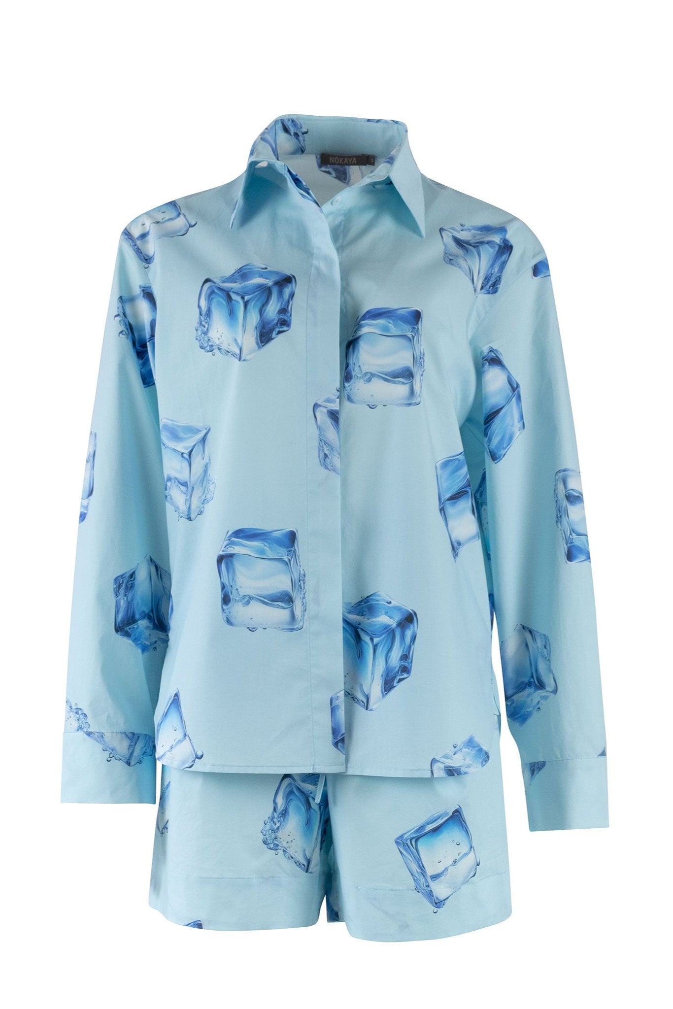 InStyle Cotton Poplin Shirt Ice Cubes