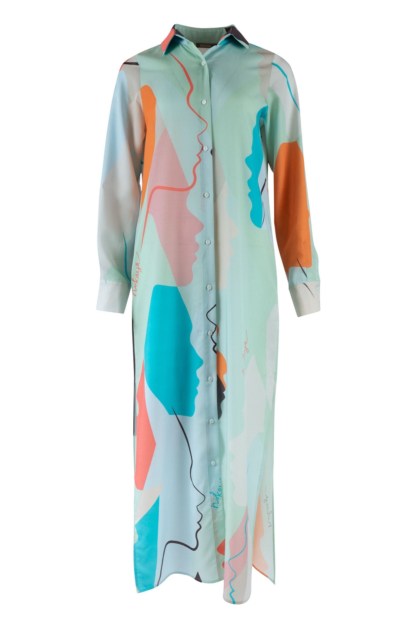 Us Tencel Twill Button-Down Long Shirt Dress