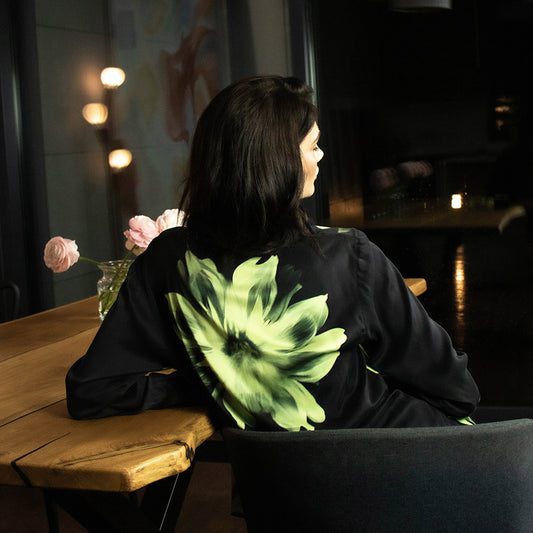 Designer silk pyjamas for women Nokaya