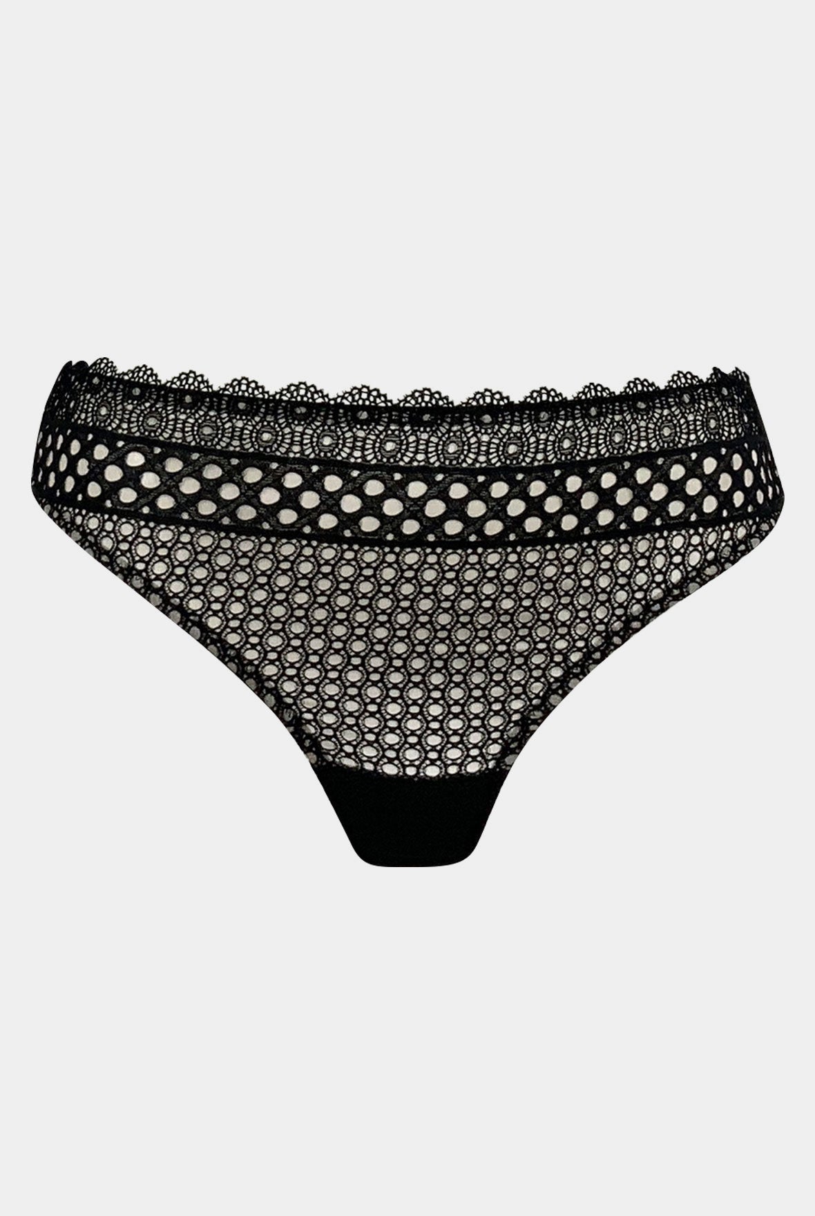 Sci-Fi Lace Thong Black