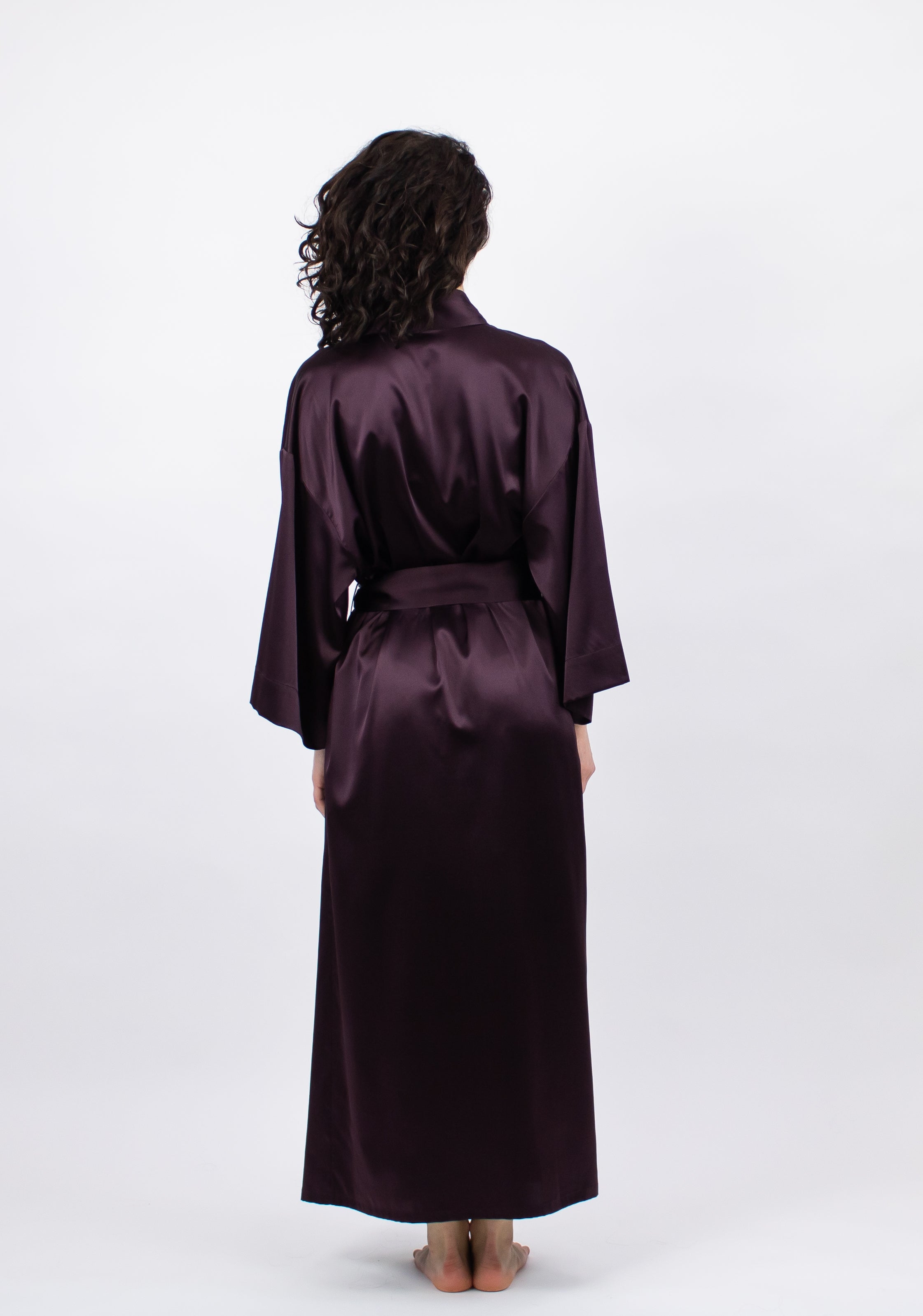 The Lady Silk Long Kimono Robe