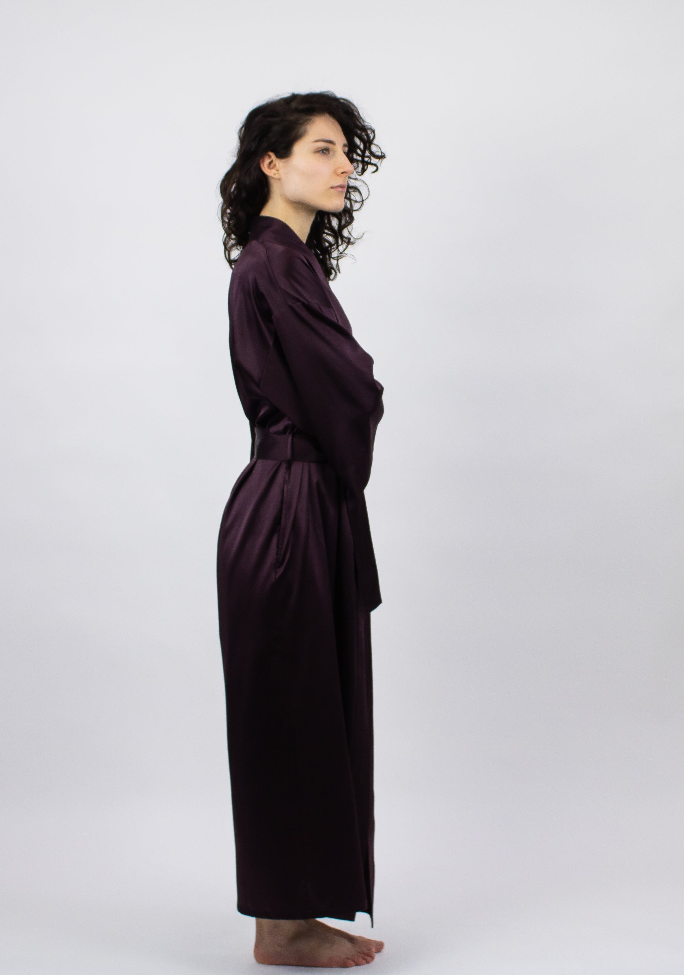 The Lady Silk Long Kimono Robe