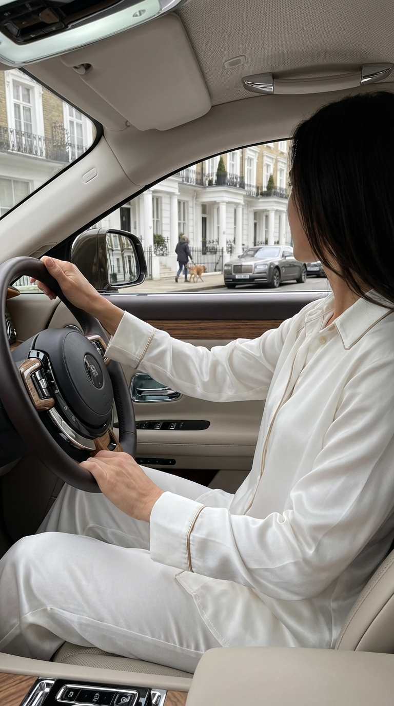 The Lady Silk Pyjamas Ivory