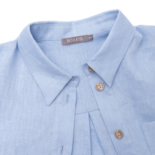 Blue Heavy Linen Shirt Perfect Days